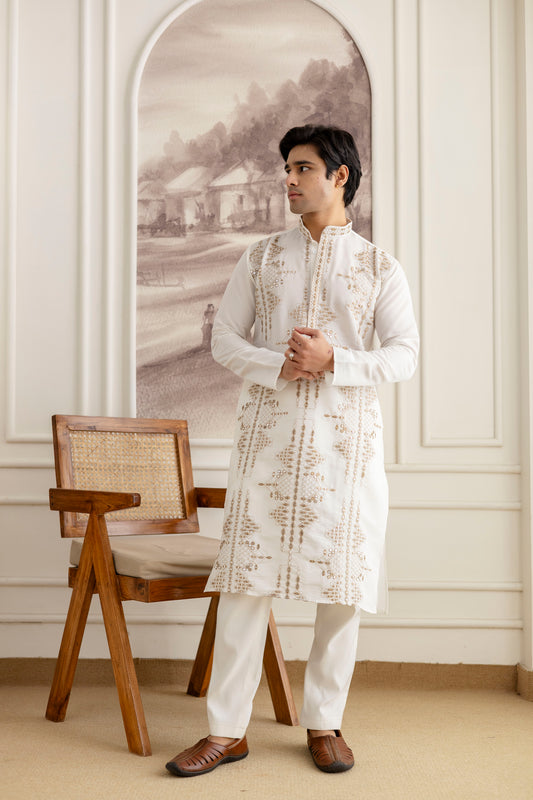 EMBROIDERED & SEQUIN KURTA