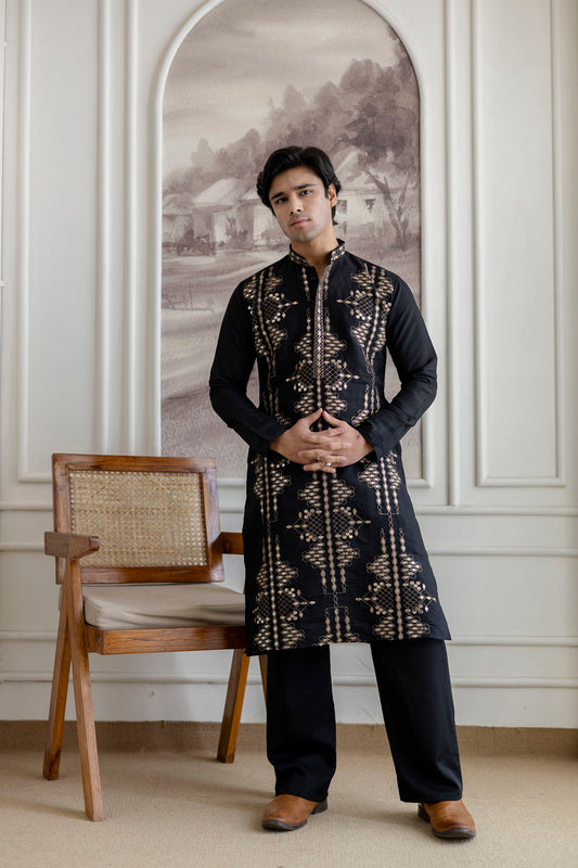 EMBROIDERED & SEQUIN KURTA