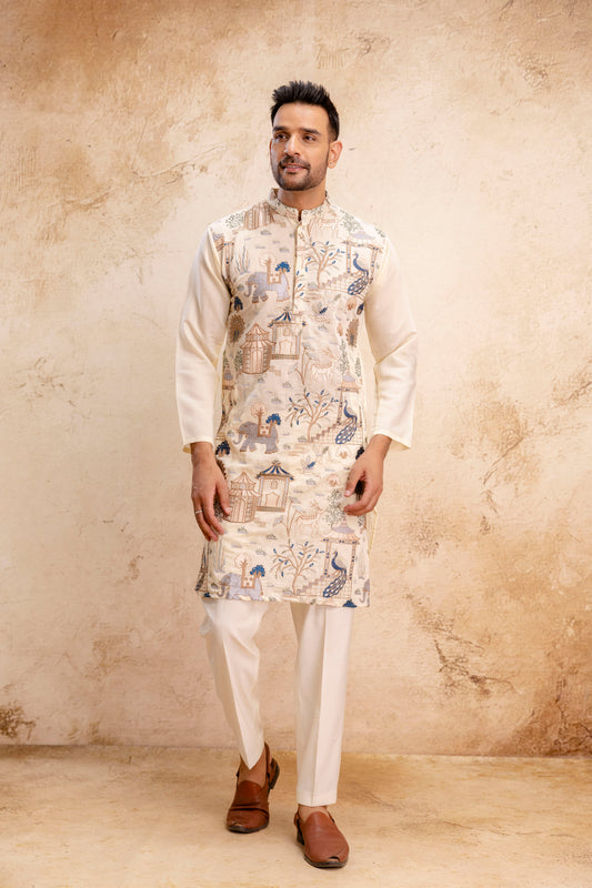 EMBROIDERED & SEQUIN KURTA