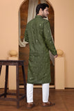 EMBROIDERED & SEQUIN KURTA  WITH DUPATTA