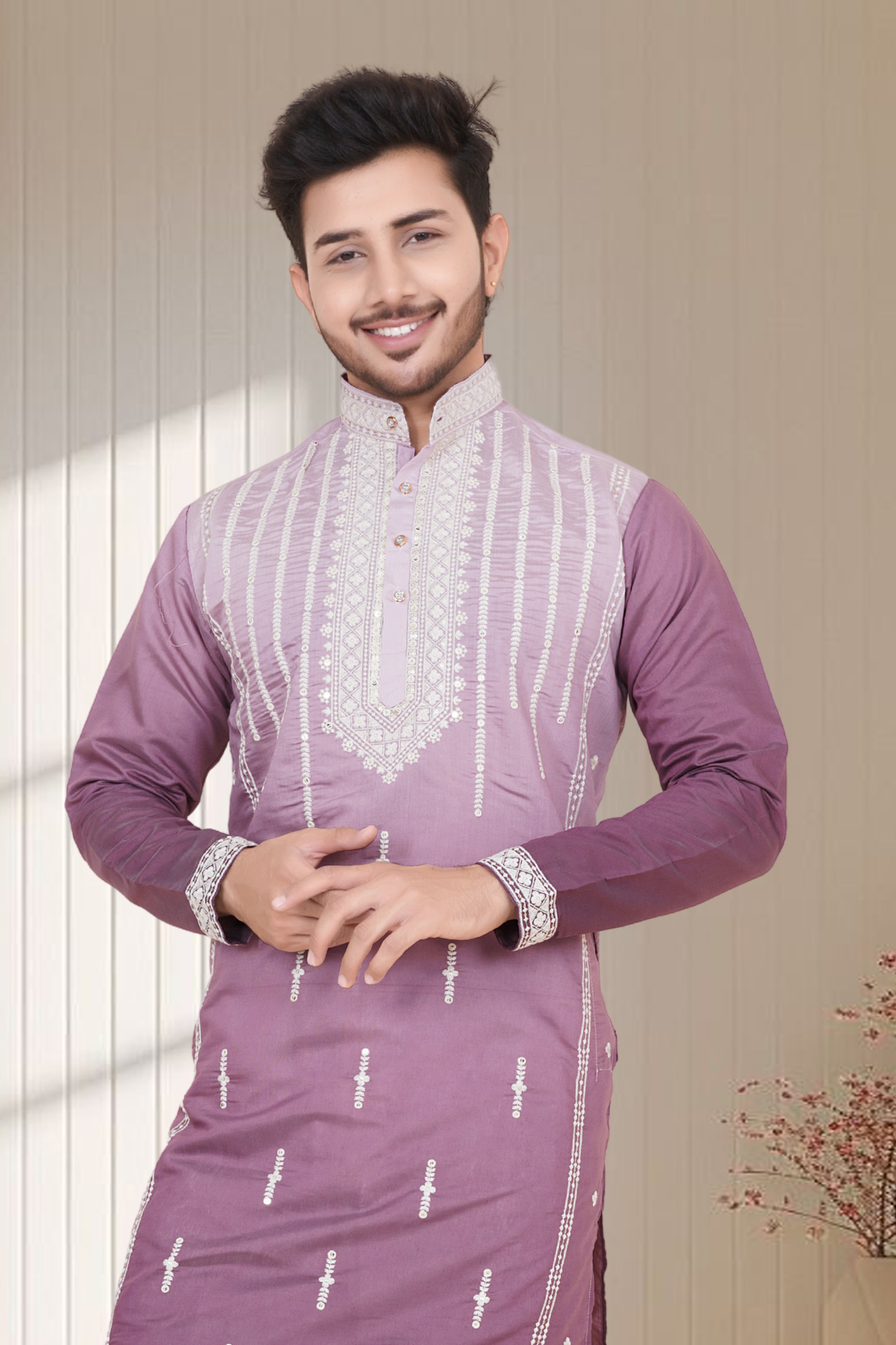EMBROIDERED & SEQUIN KURTA