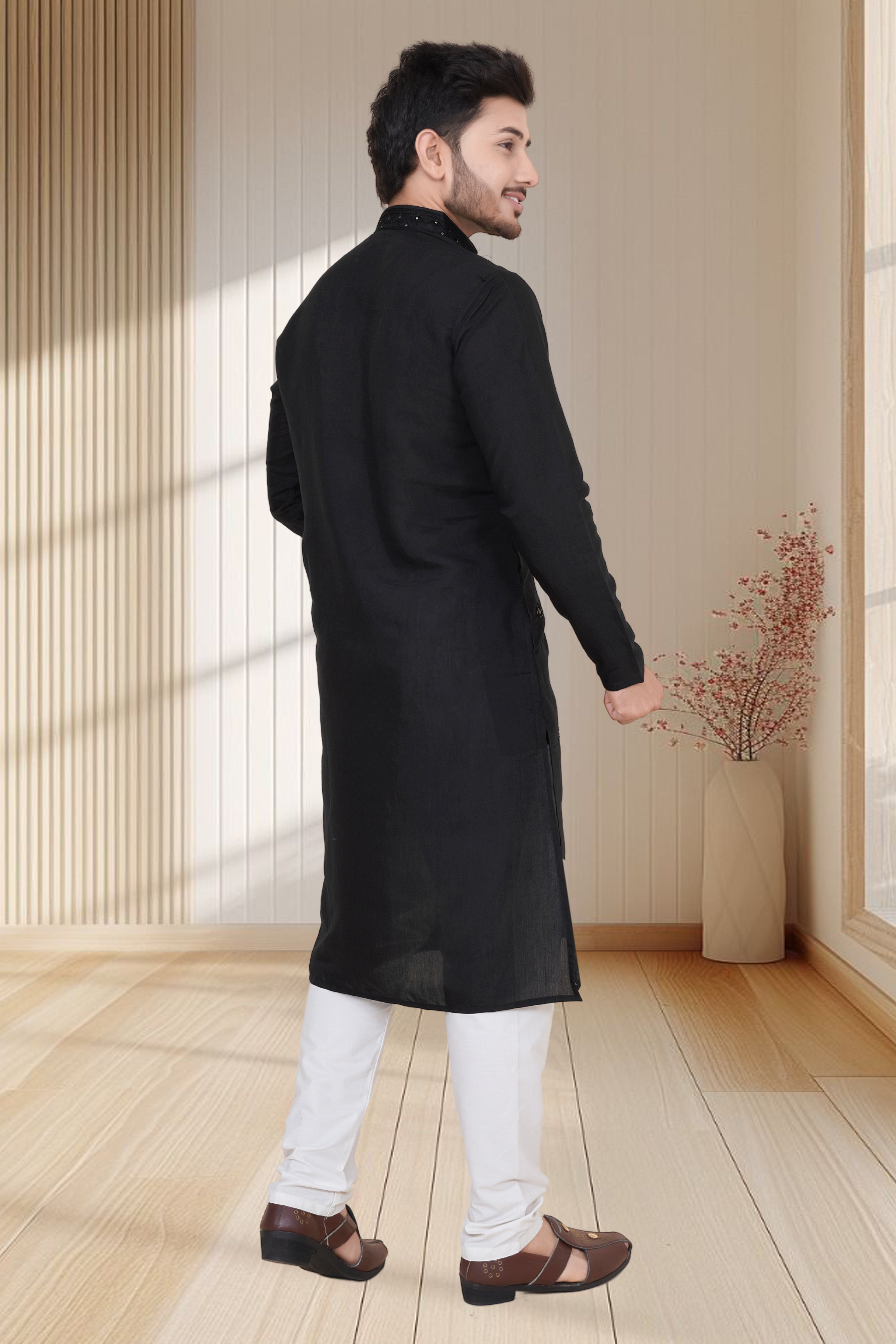 EMBROIDERED & SEQUIN KURTA