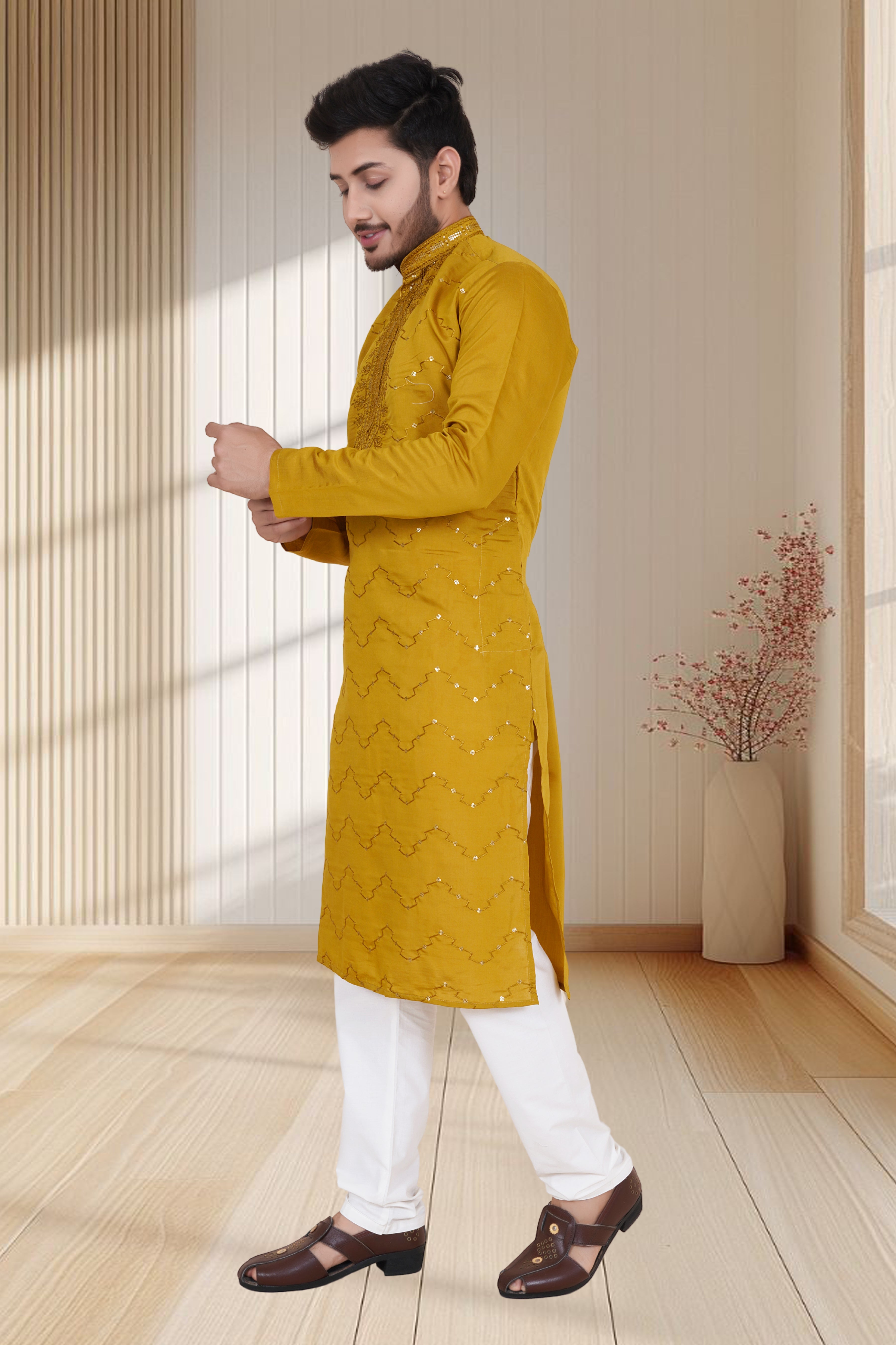 EMBROIDERED & SEQUIN KURTA