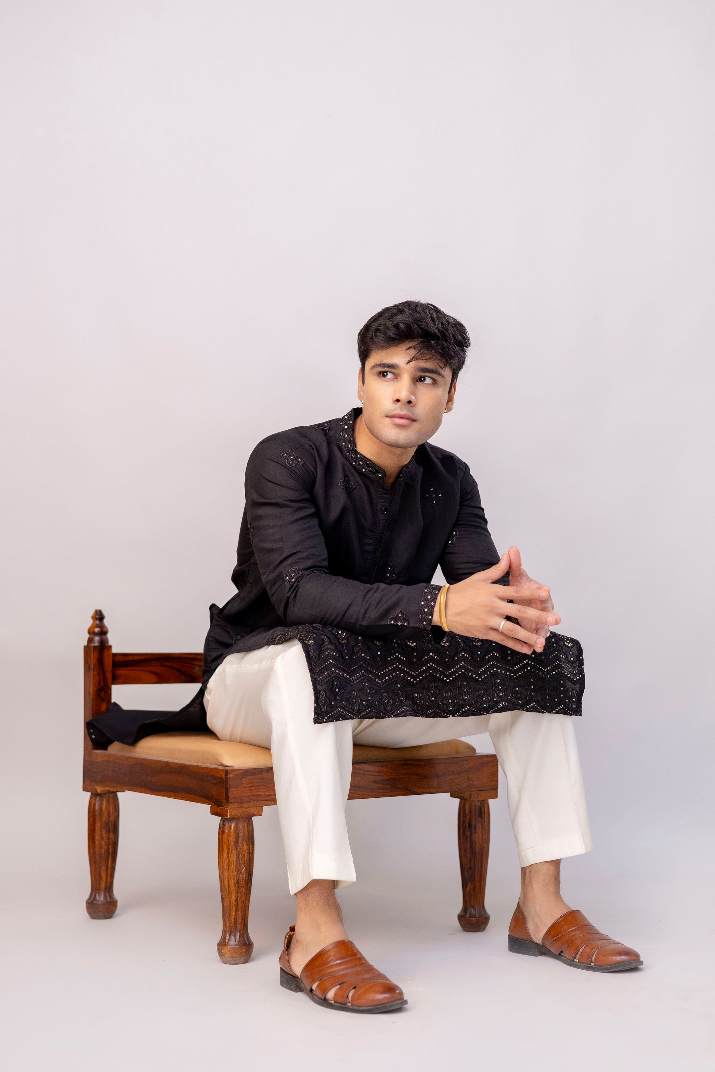 Embroidery Silk Kurta For Man