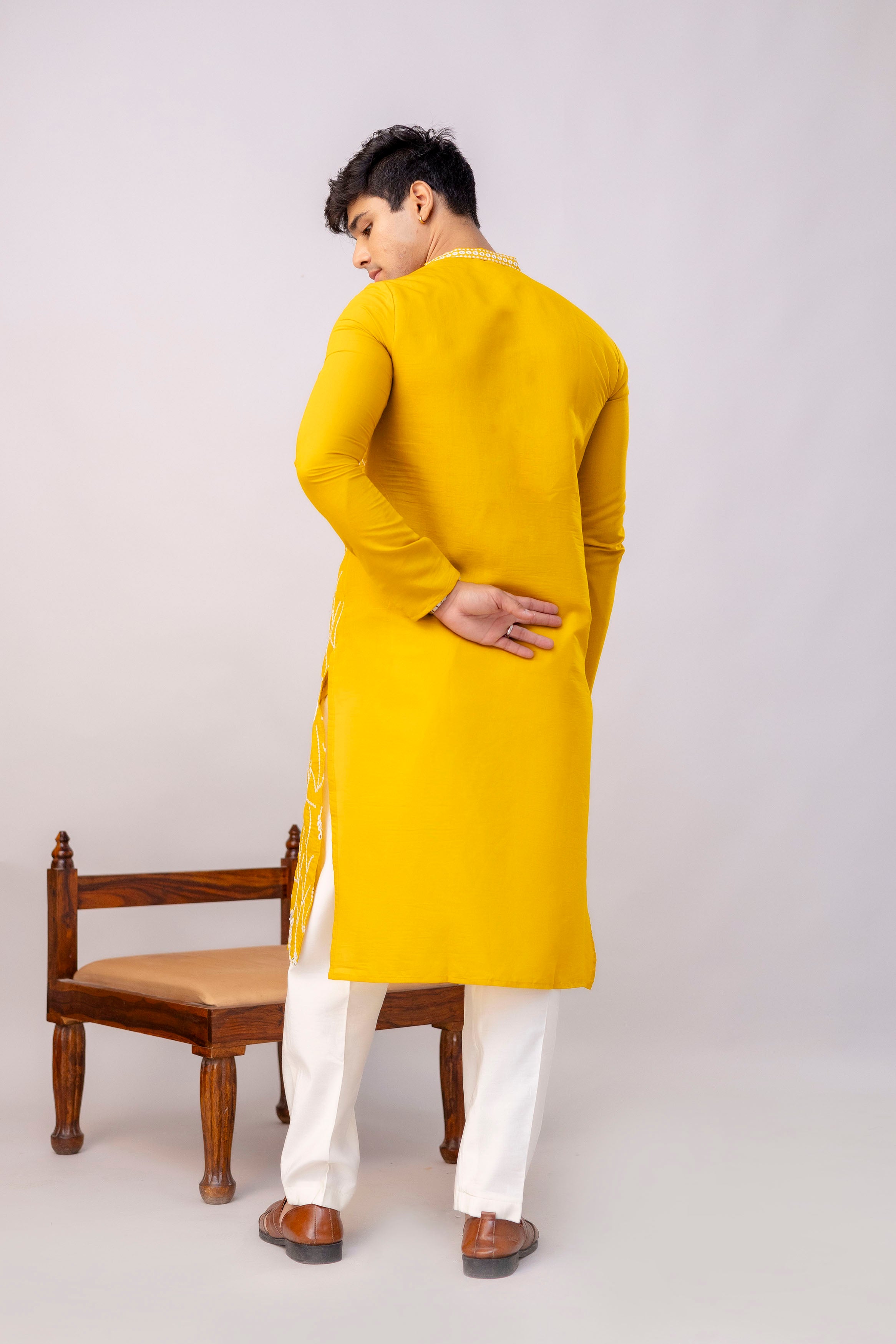 Embroidery Silk Kurta For Man