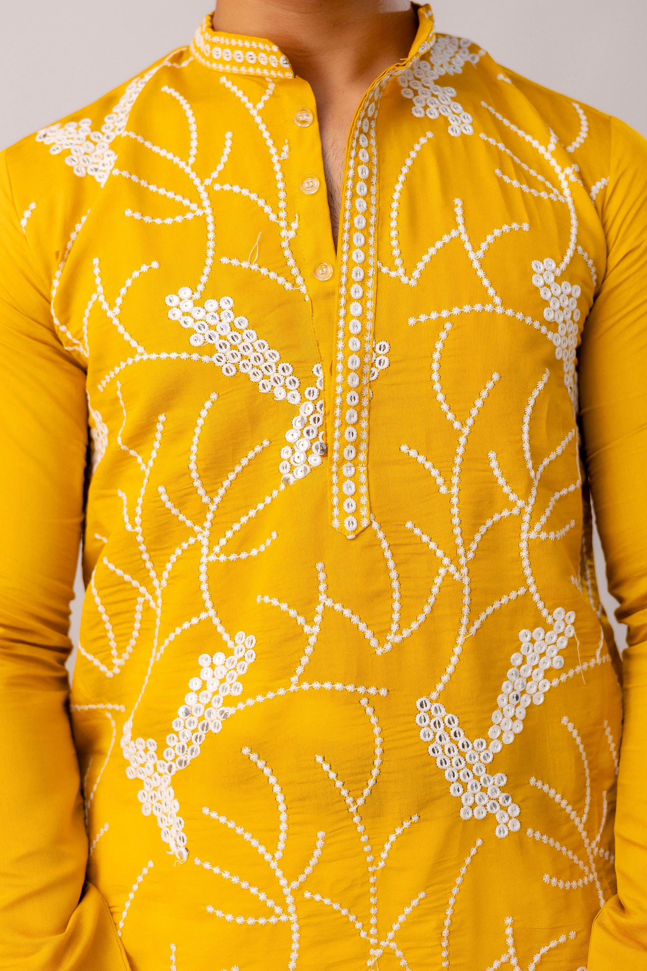Embroidery Silk Kurta For Man