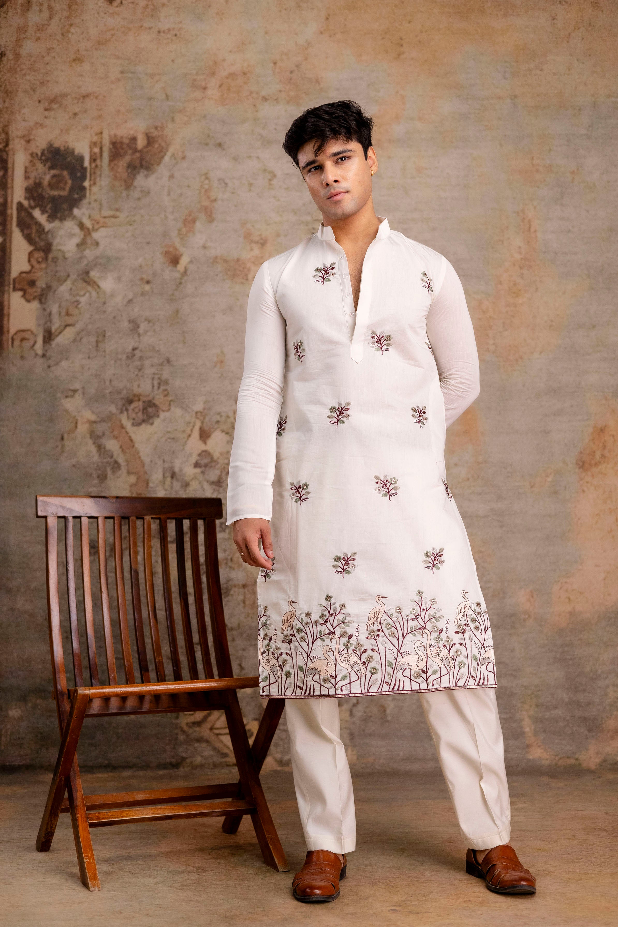 EMBROIDERED & SEQUIN KURTA