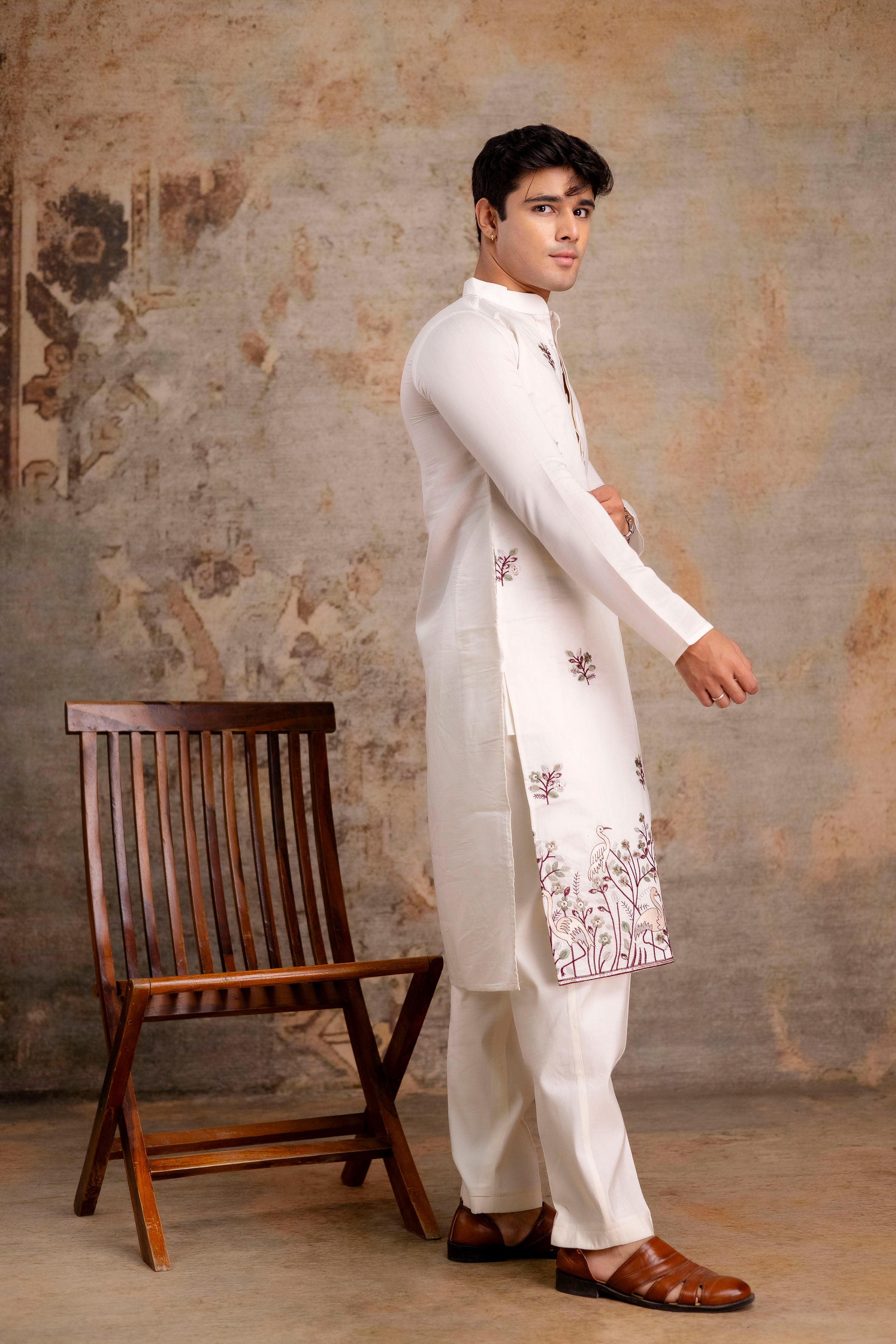 EMBROIDERED & SEQUIN KURTA