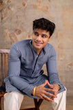 Embroidery Silk Kurta For Man