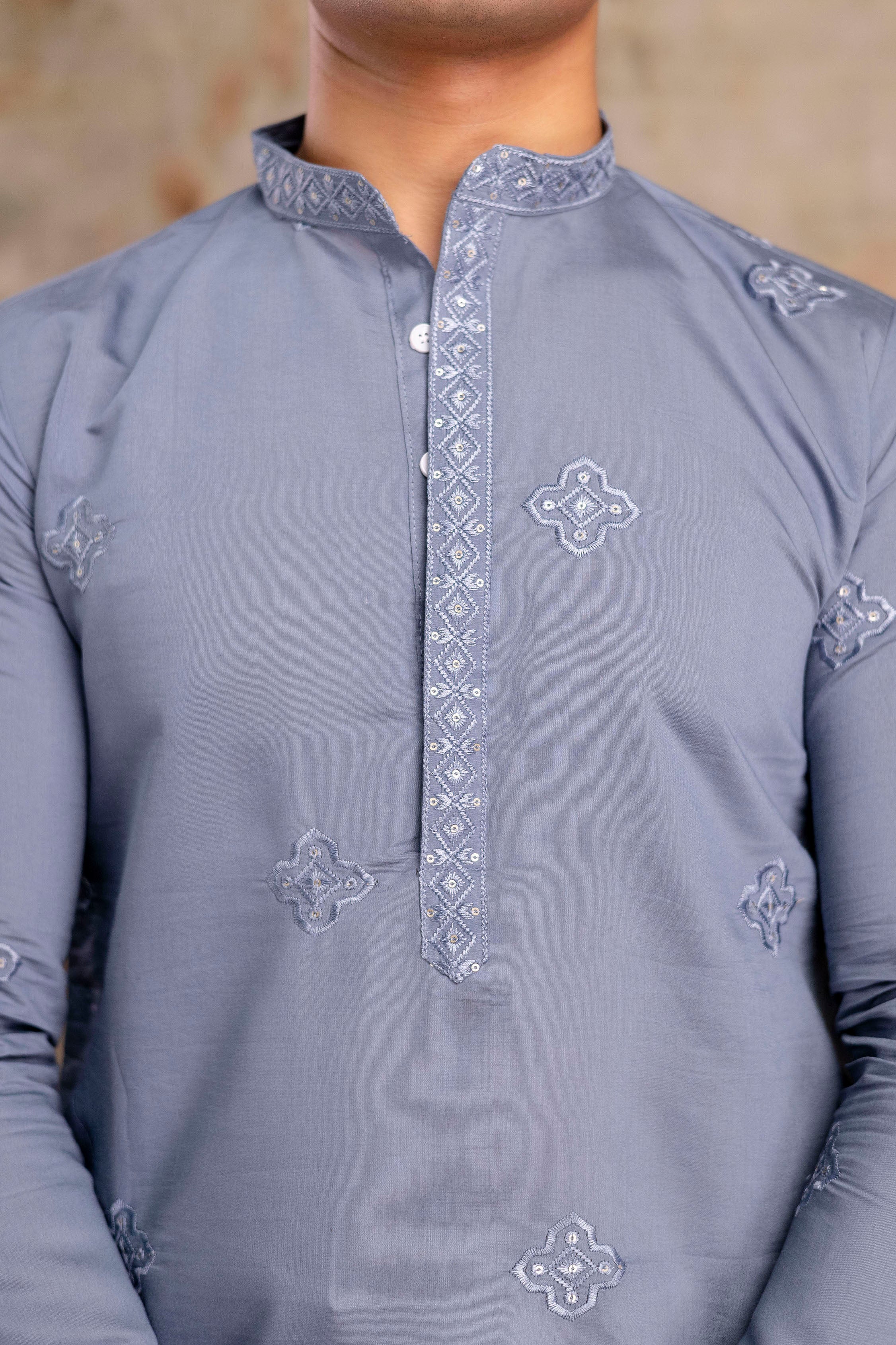 Embroidery Silk Kurta For Man