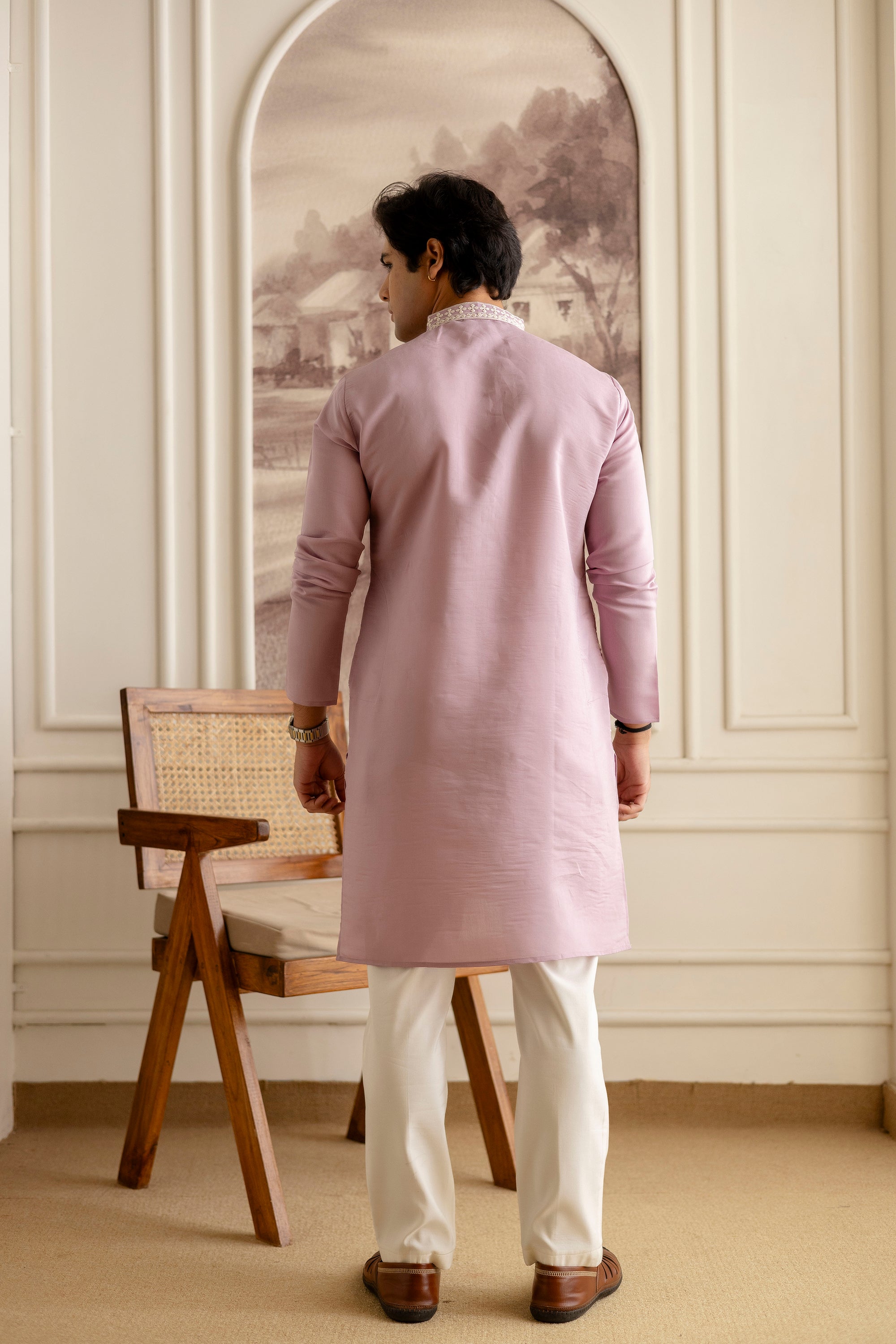 Embroidery Silk Kurta For Man