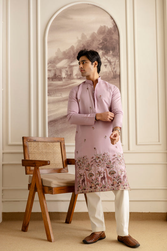 Embroidery Silk Kurta For Man