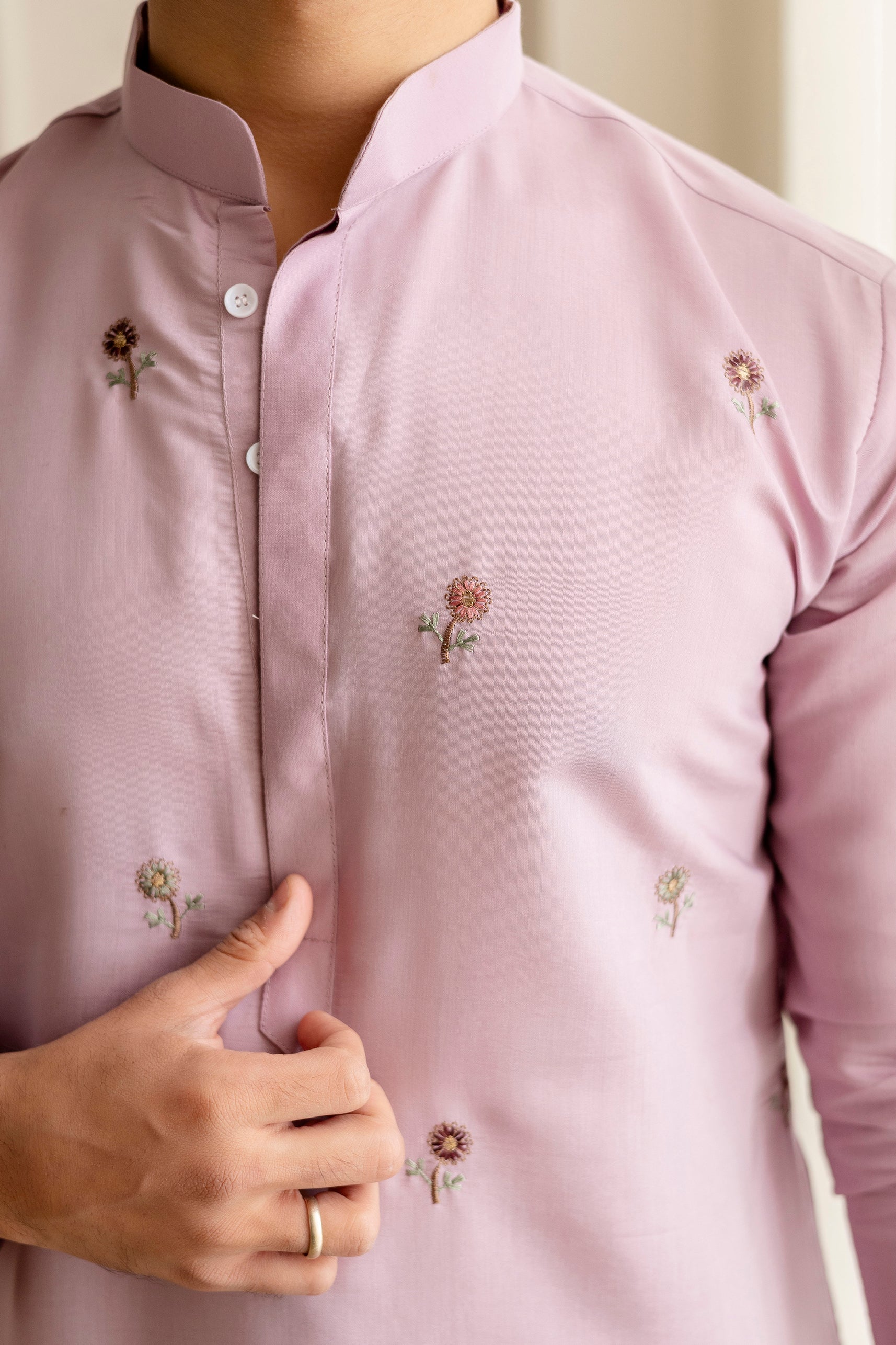 Embroidery Silk Kurta For Man