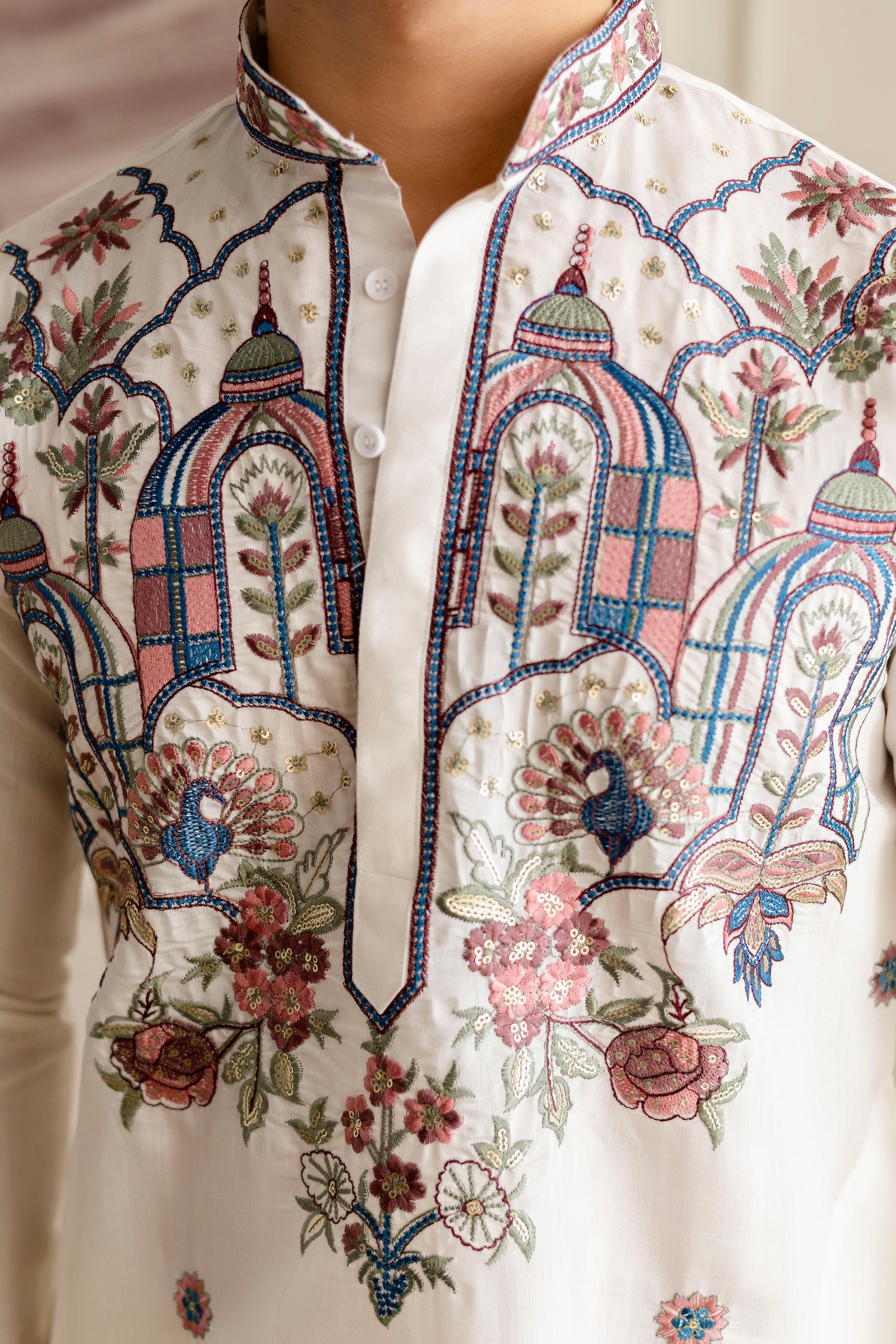 Embroidery Silk Kurta For Man