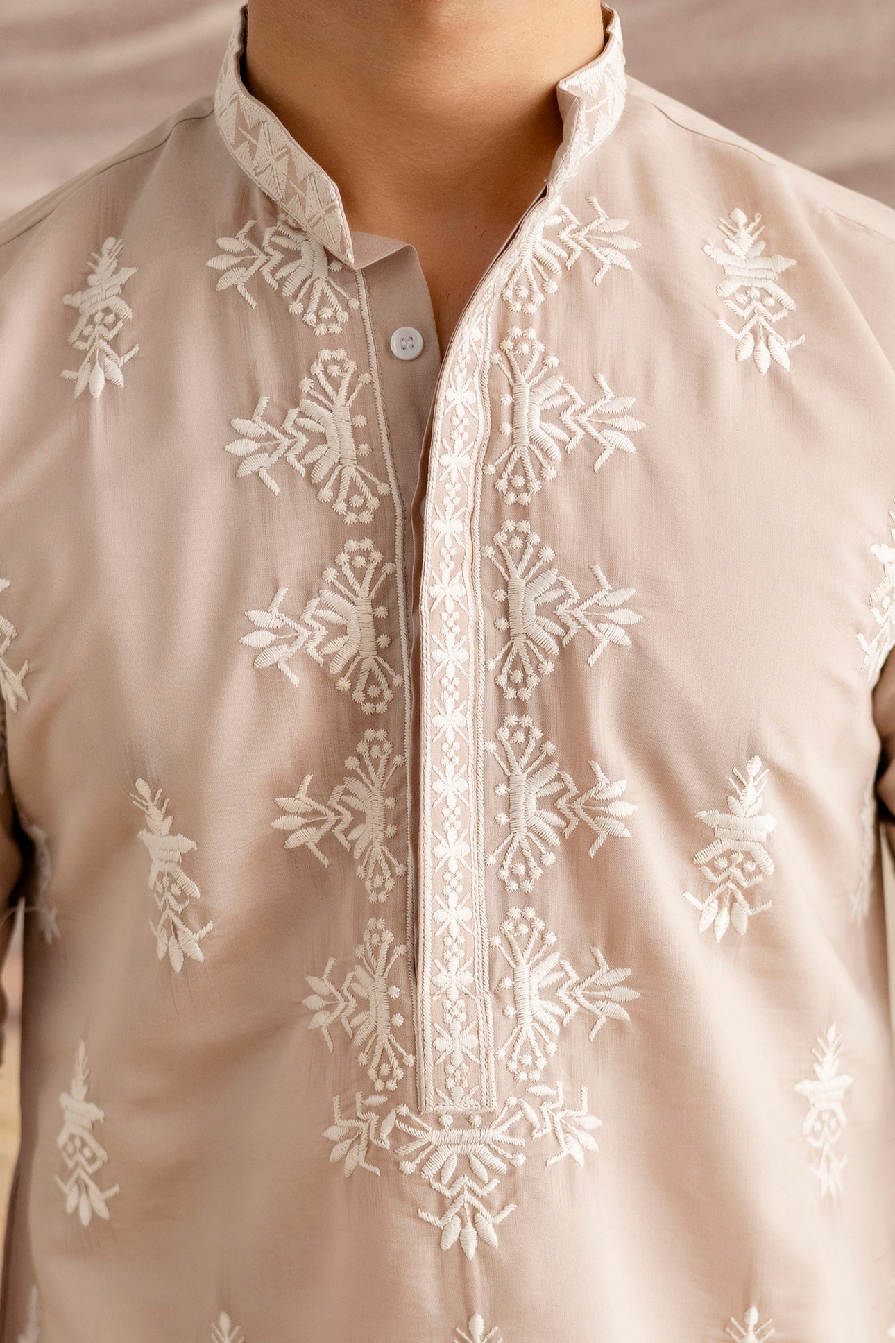Embroidery Silk Kurta For Man