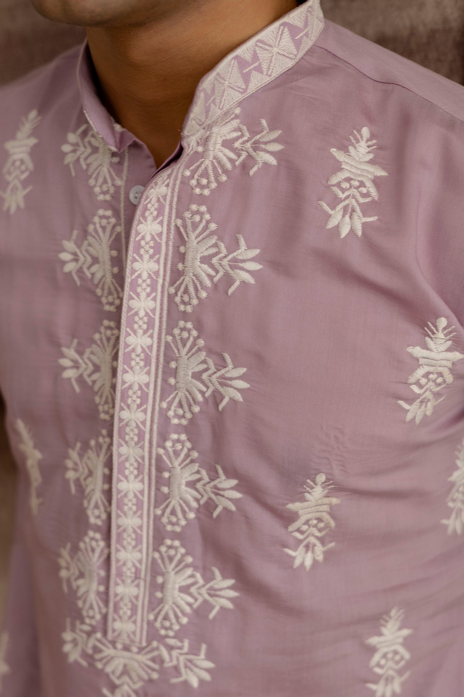 Embroidery Silk Kurta For Man