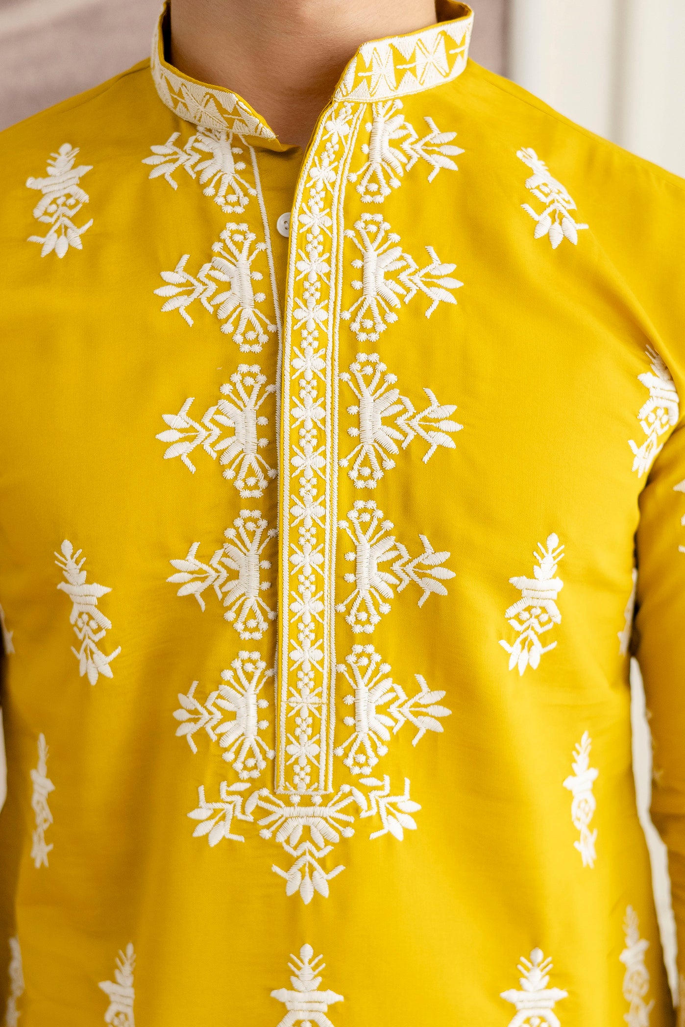 Embroidery Silk Kurta For Man