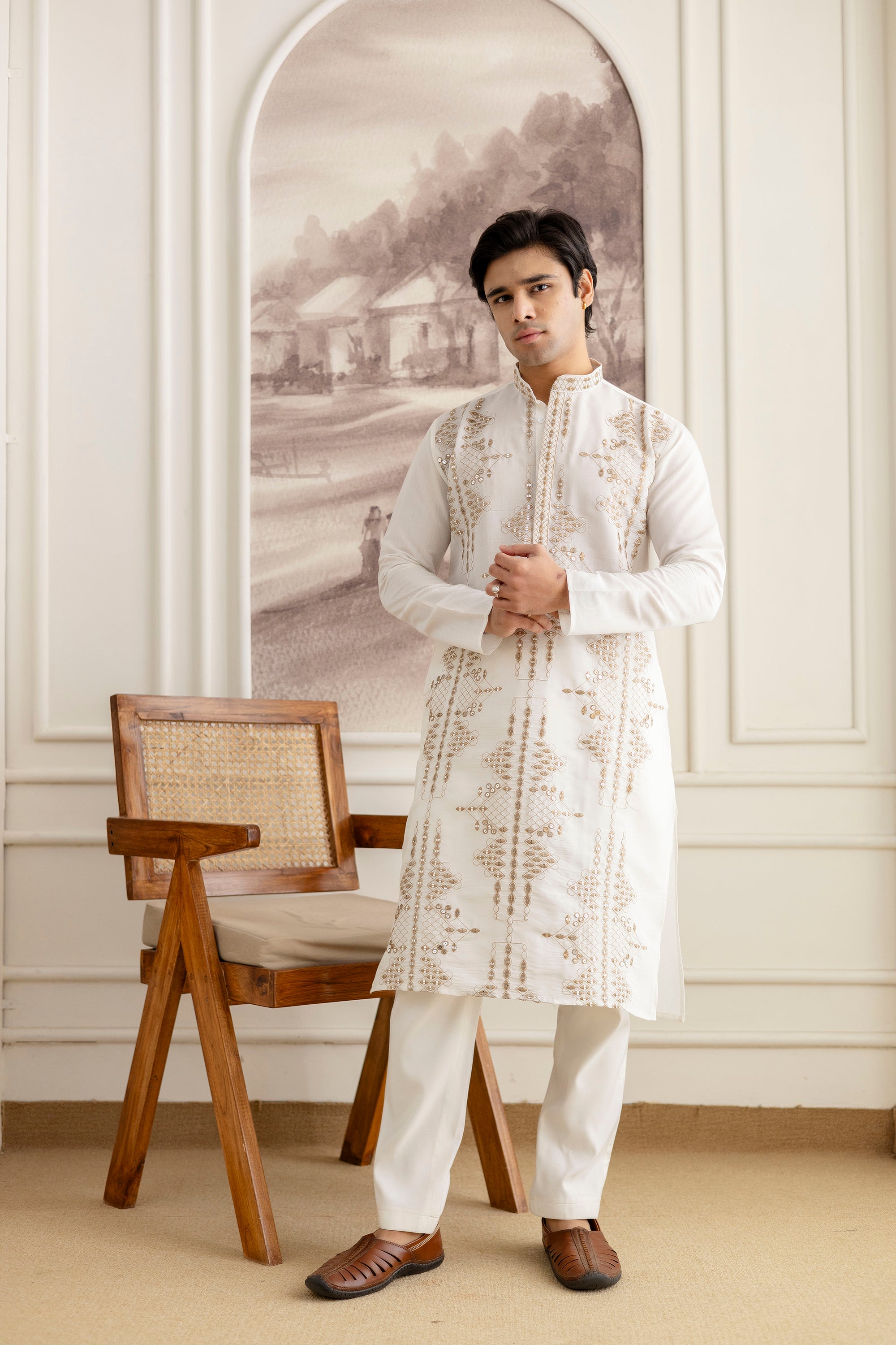 EMBROIDERED & SEQUIN KURTA