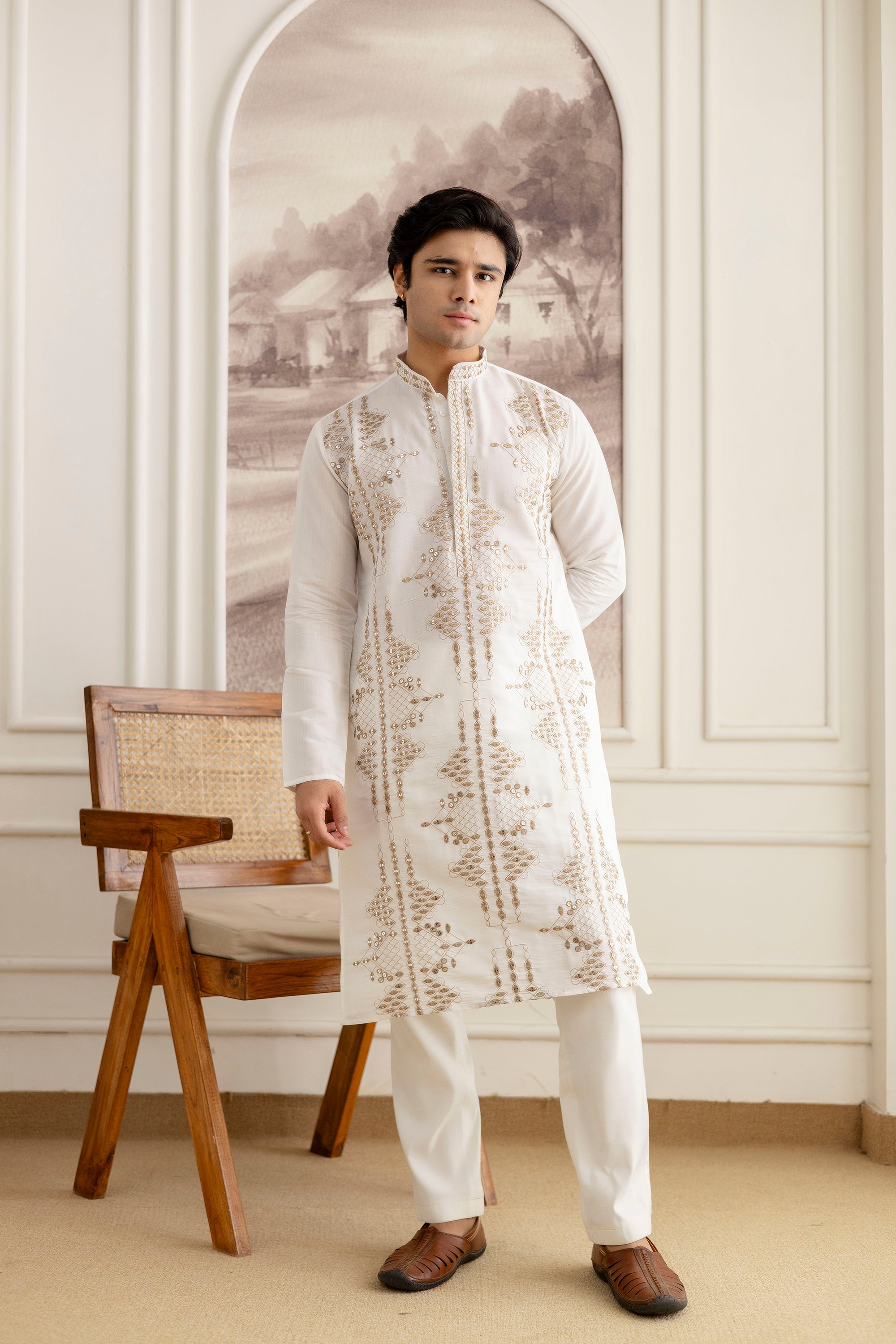 EMBROIDERED & SEQUIN KURTA