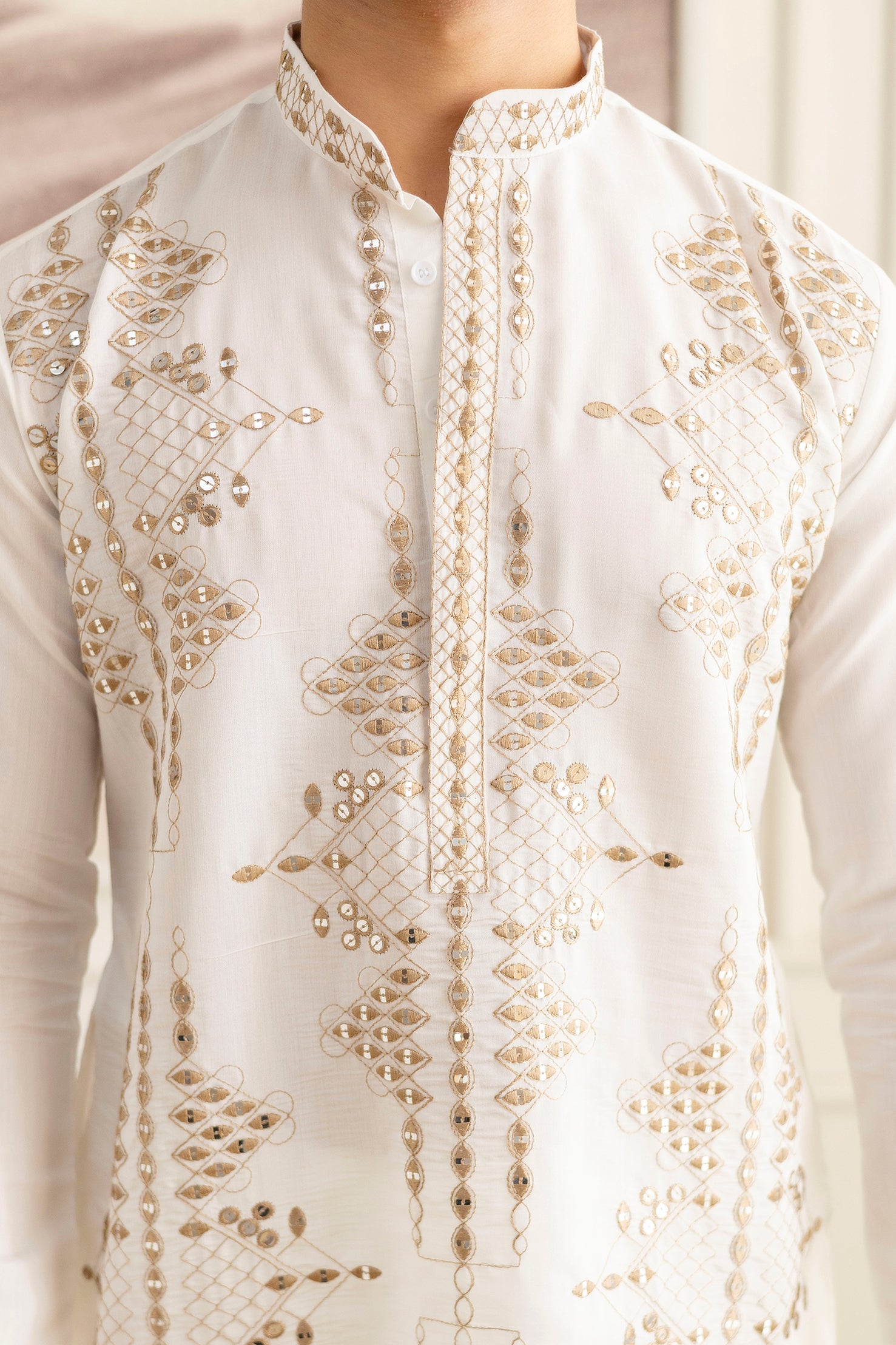 EMBROIDERED & SEQUIN KURTA