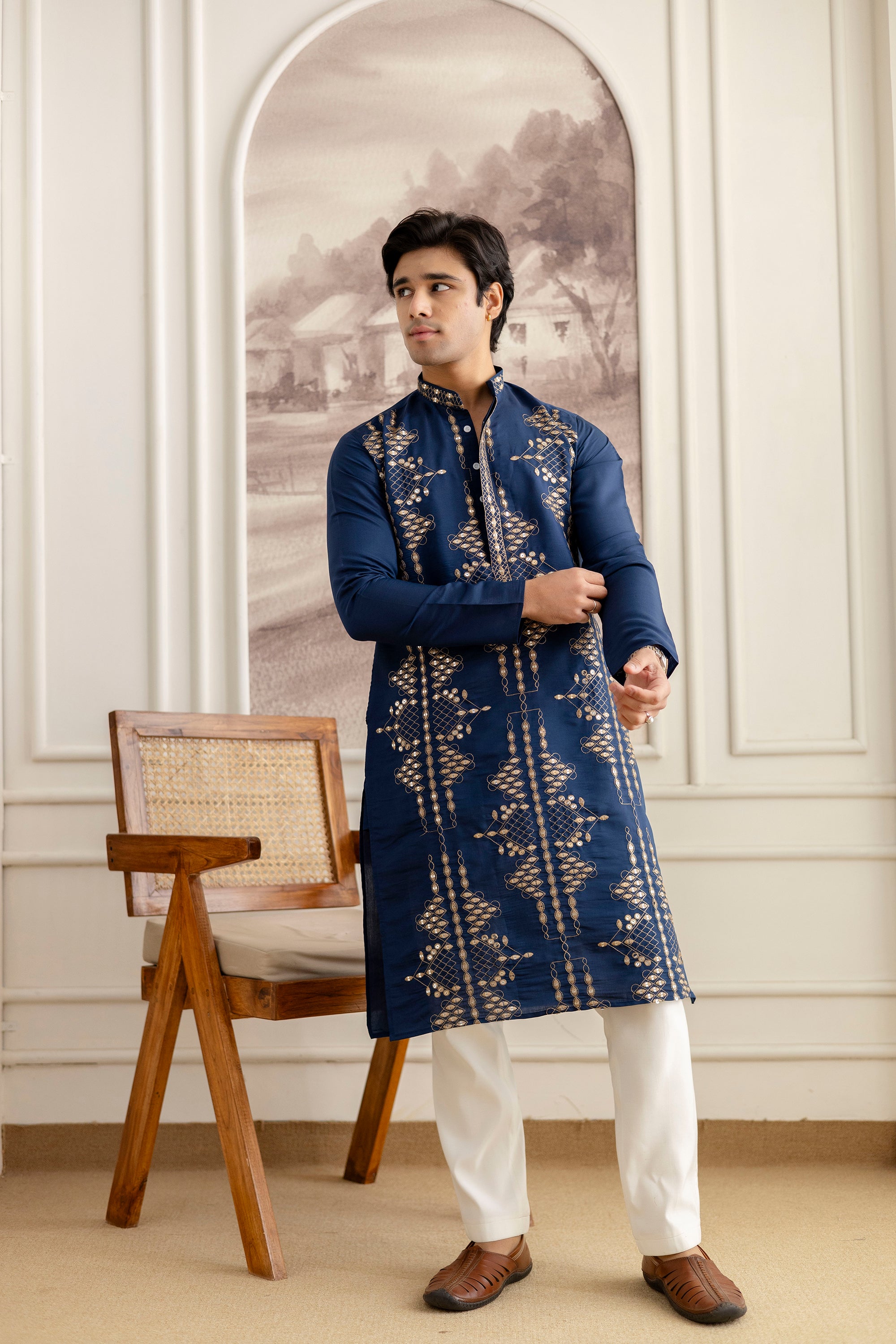 EMBROIDERED & SEQUIN KURTA