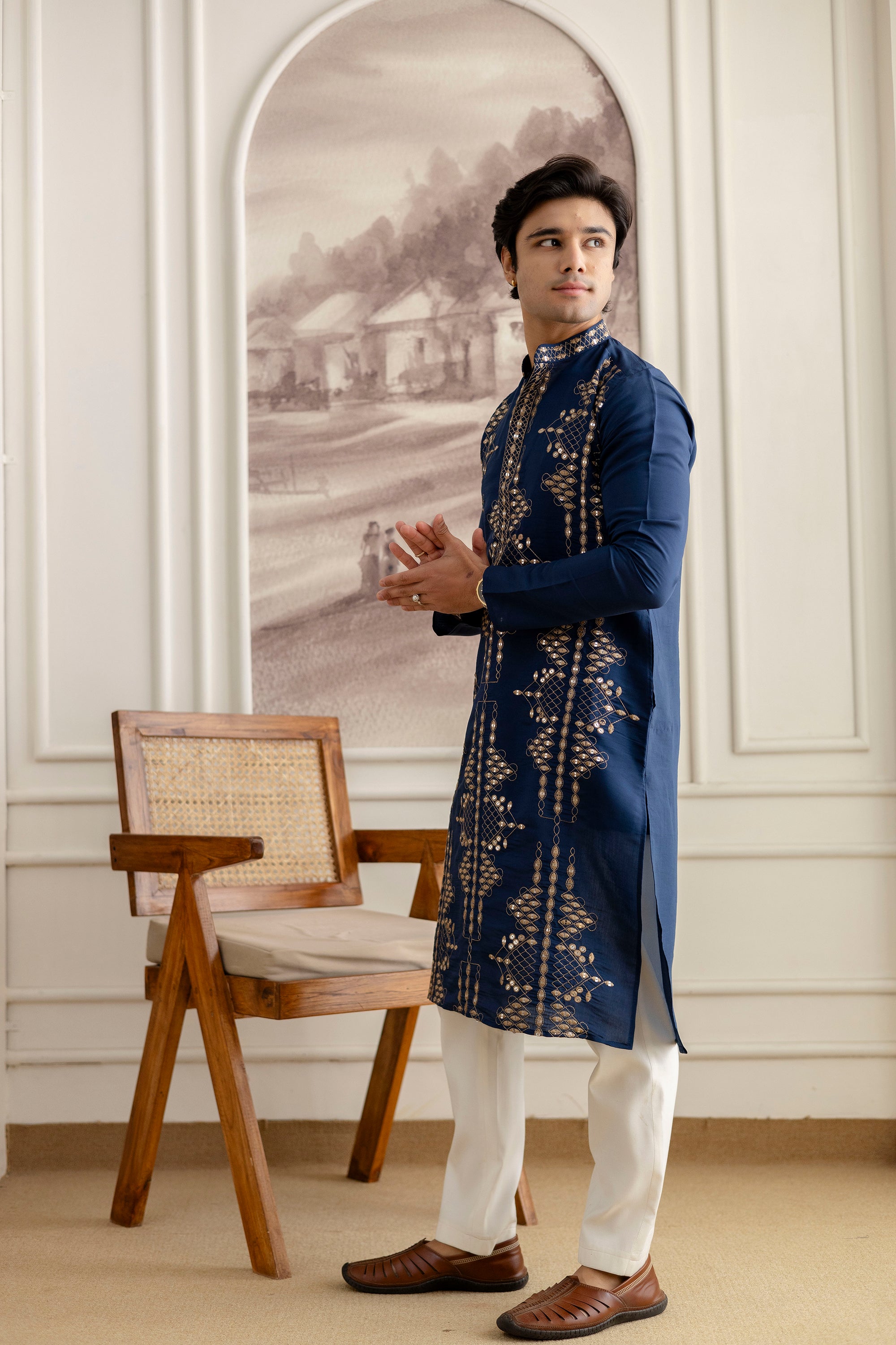 EMBROIDERED & SEQUIN KURTA