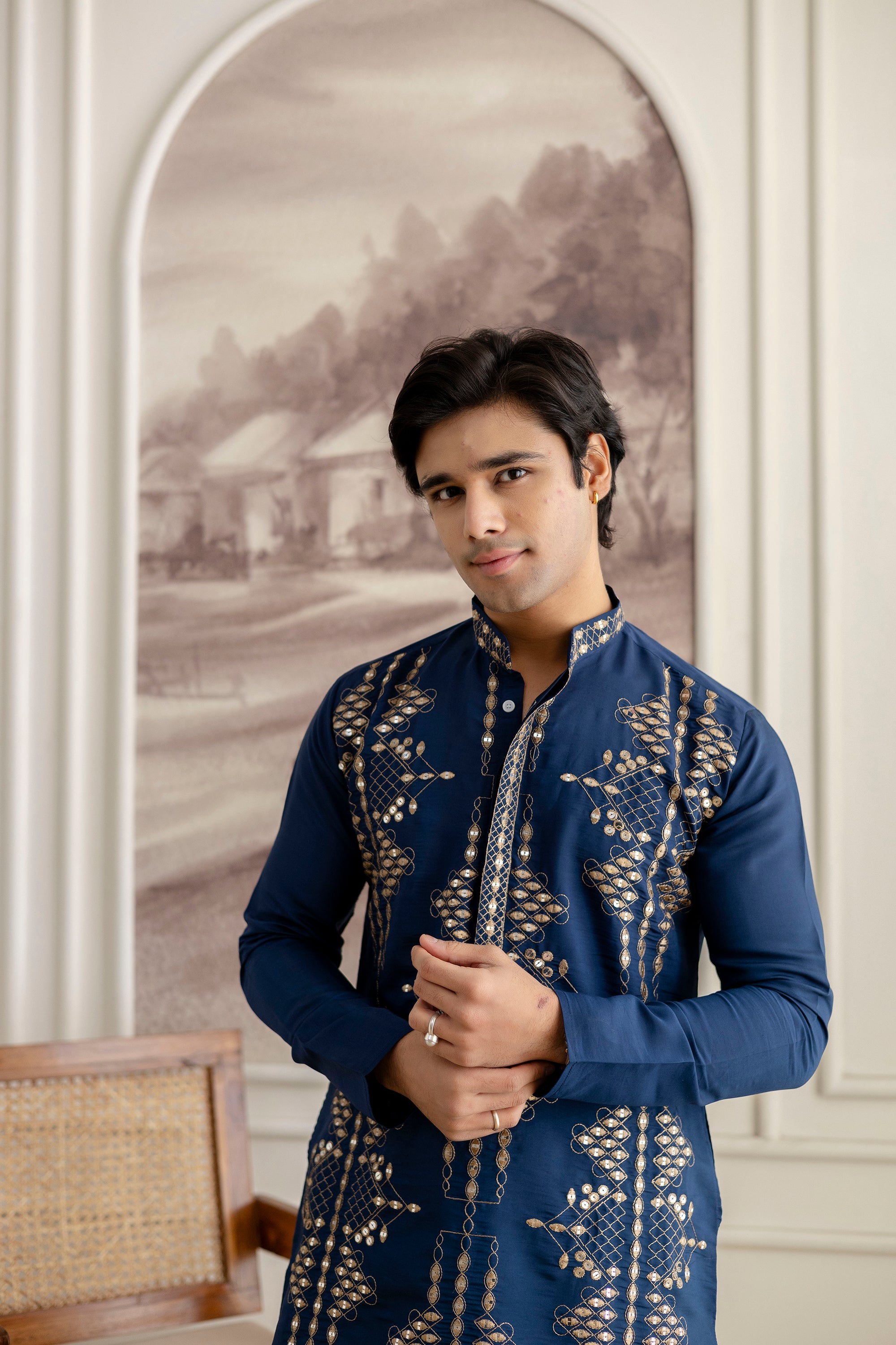 EMBROIDERED & SEQUIN KURTA