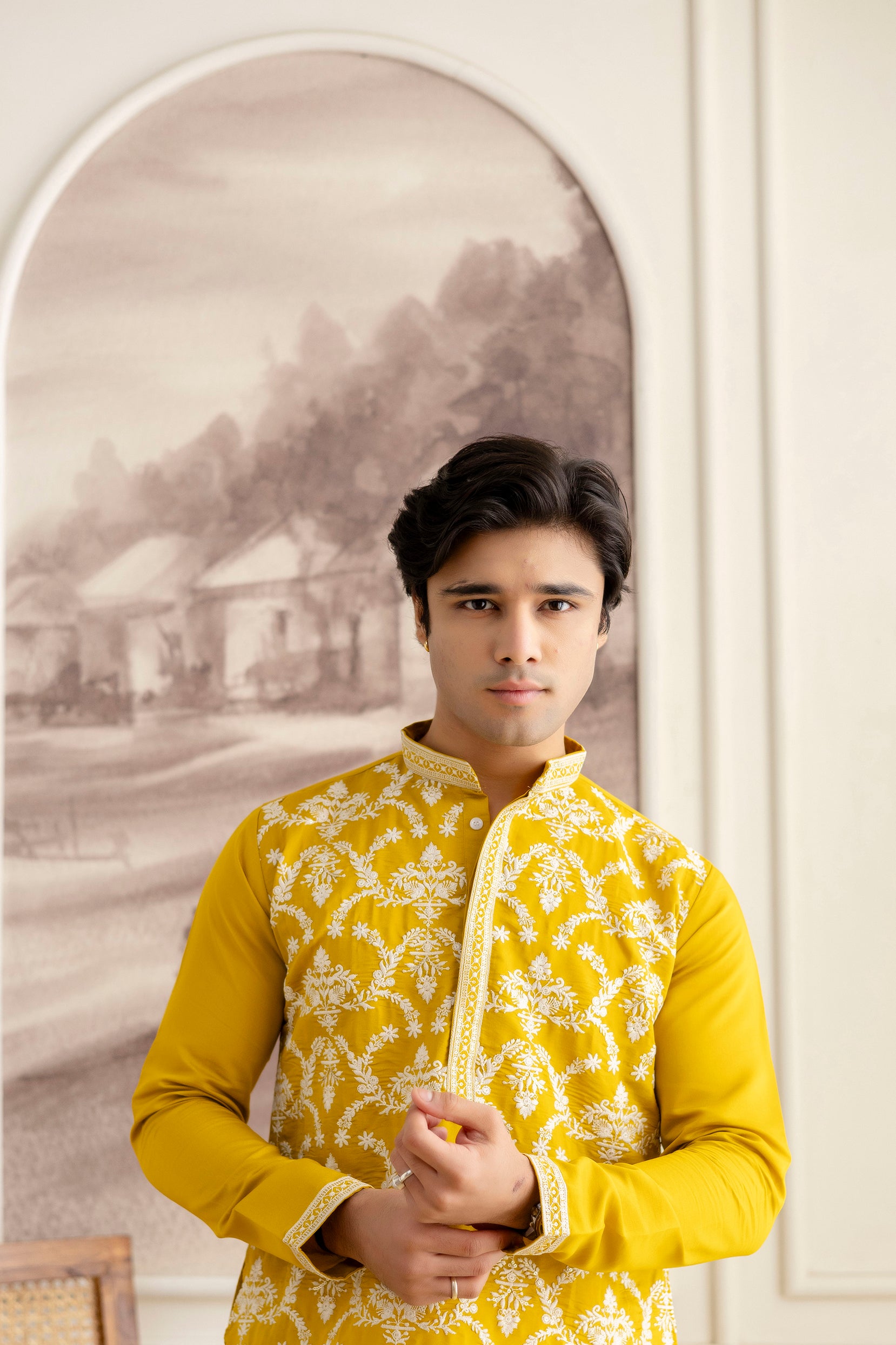 Embroidery Silk Kurta For Man