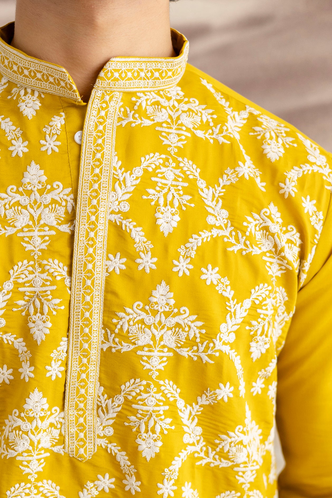 Embroidery Silk Kurta For Man