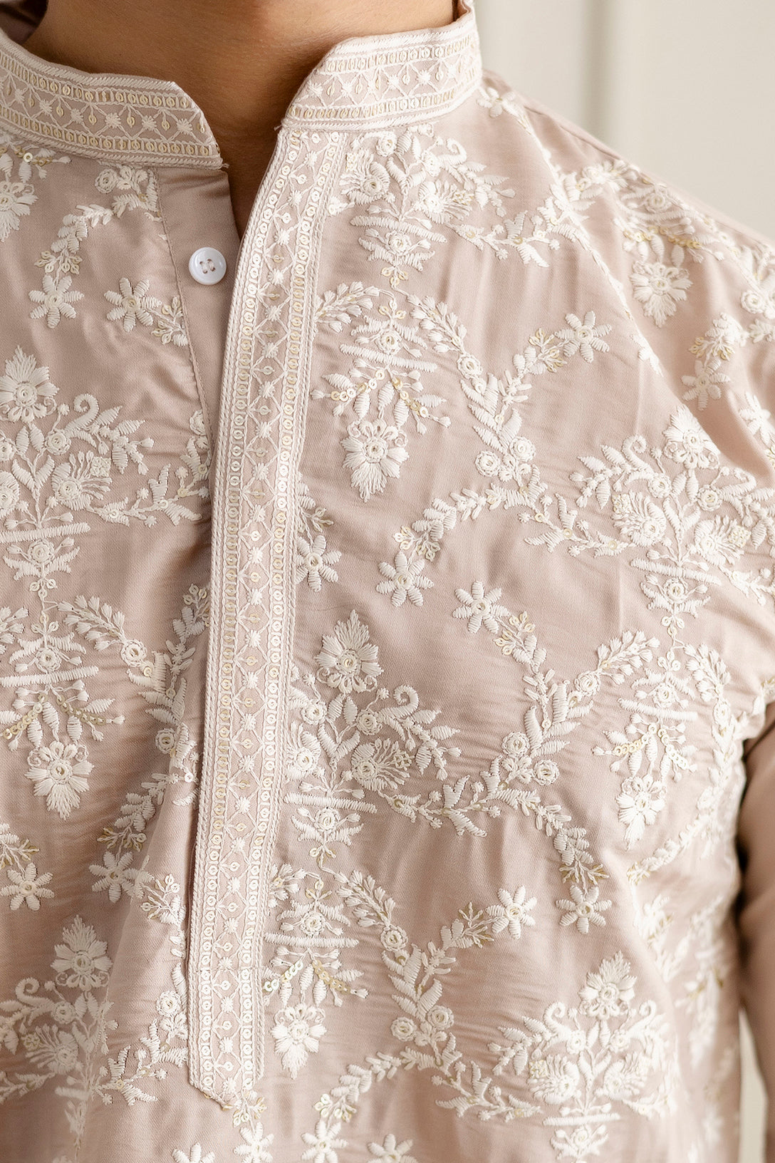 Embroidery Silk Kurta For Man