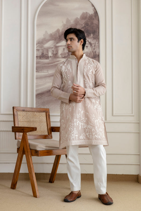 Embroidery Silk Kurta For Man