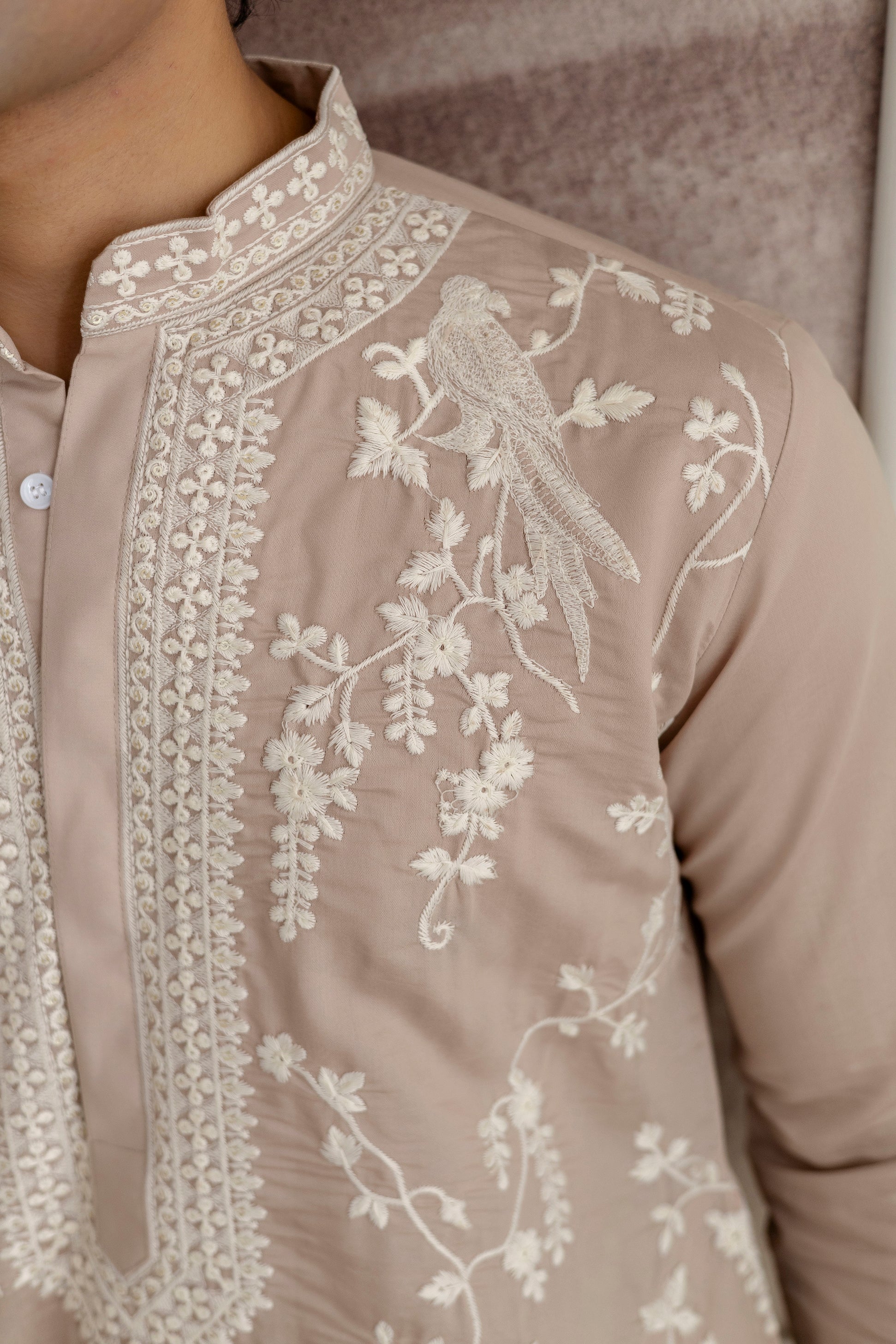 Embroidery Silk Kurta For Man