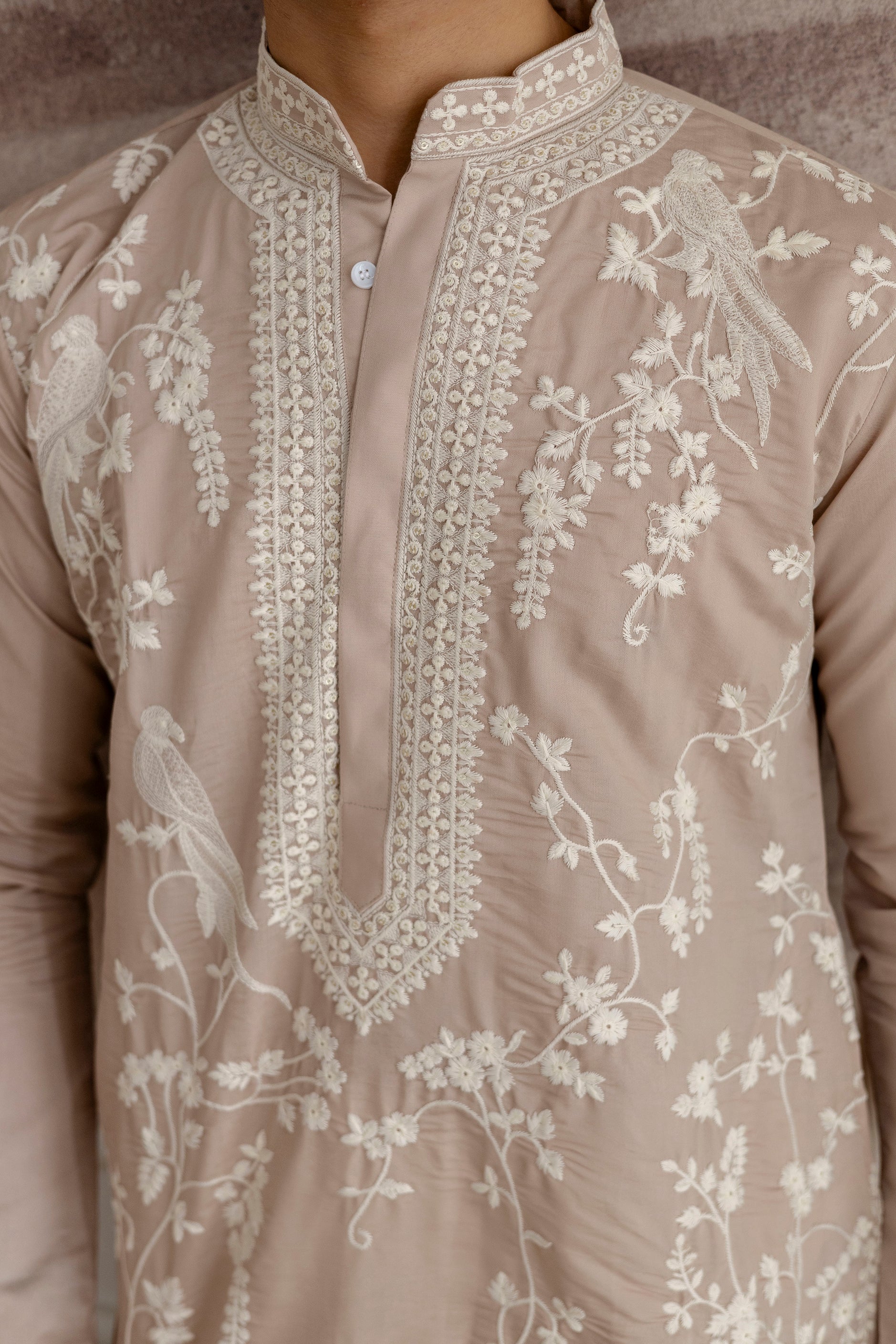Embroidery Silk Kurta For Man