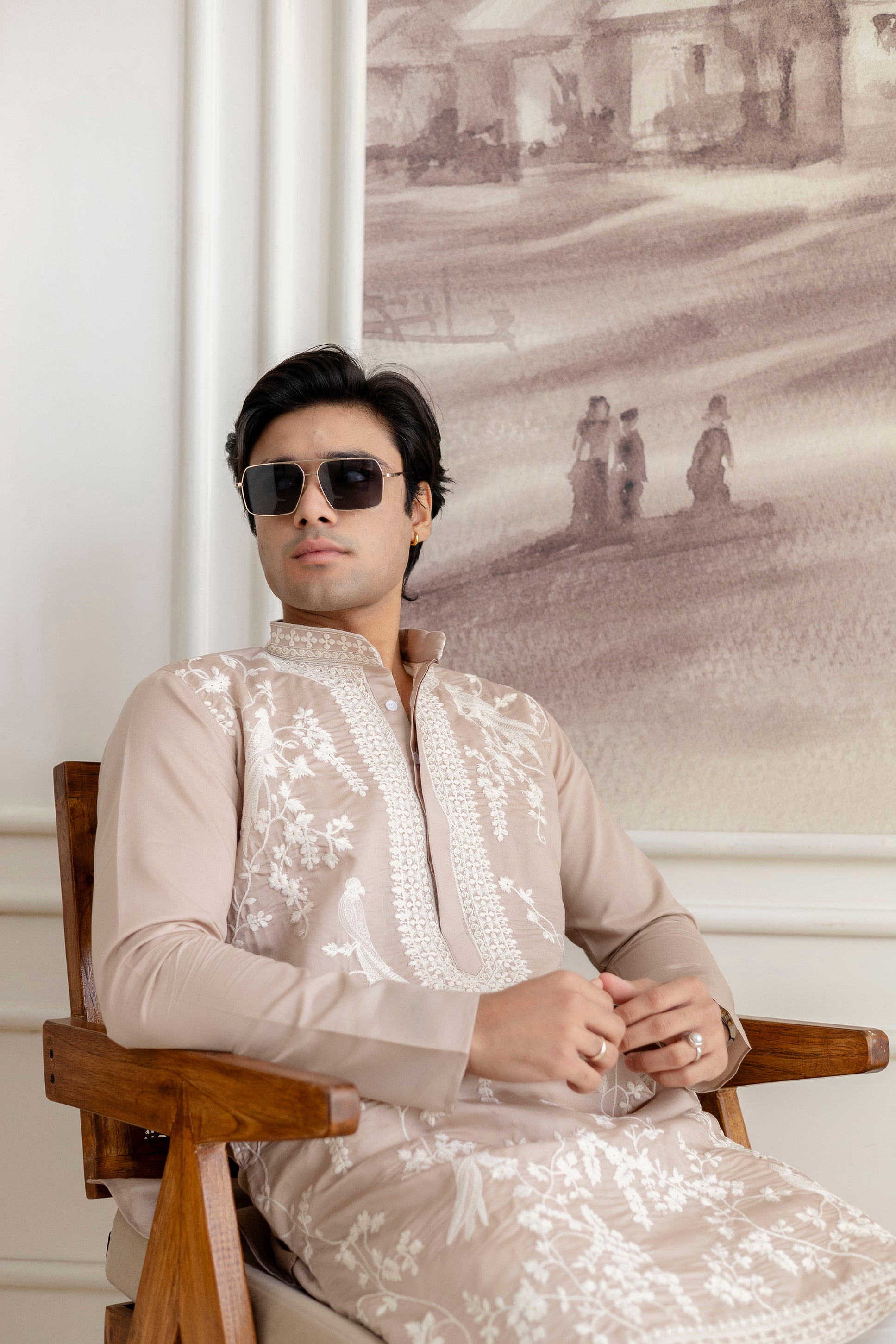 Embroidery Silk Kurta For Man