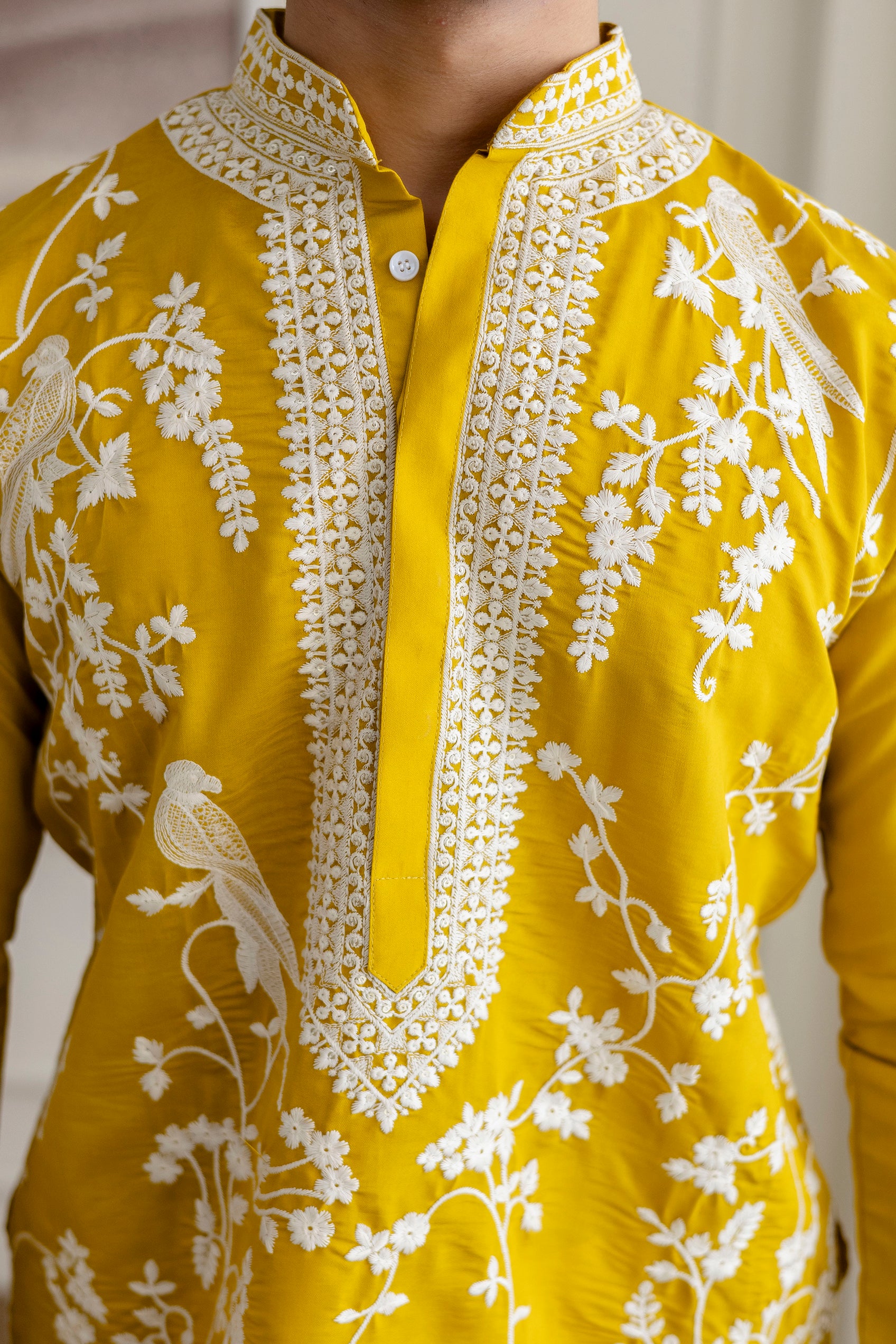 Embroidery Silk Kurta For Man