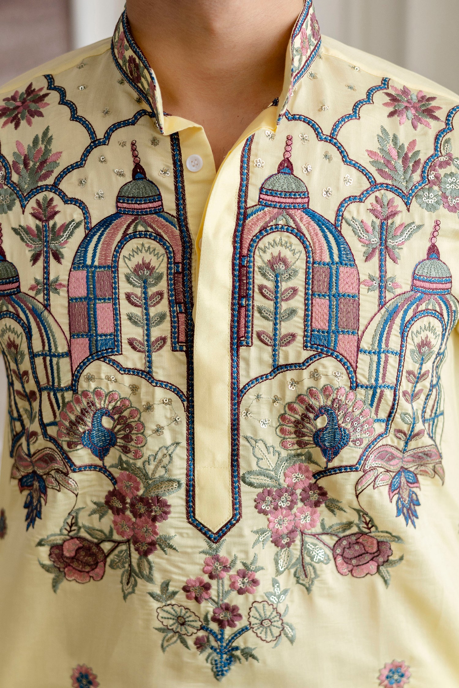 Embroidery Silk Kurta For Man