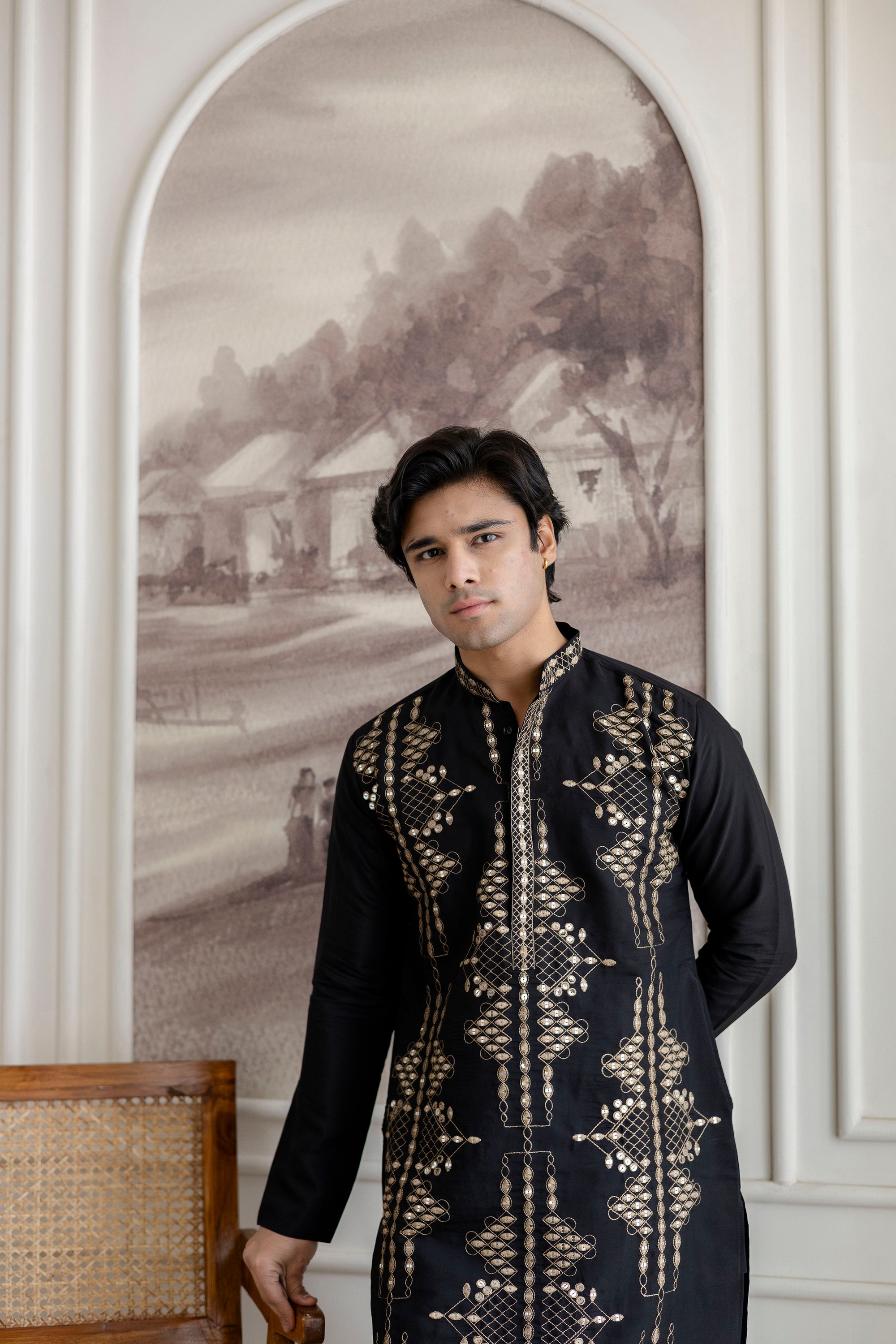 EMBROIDERED & SEQUIN KURTA