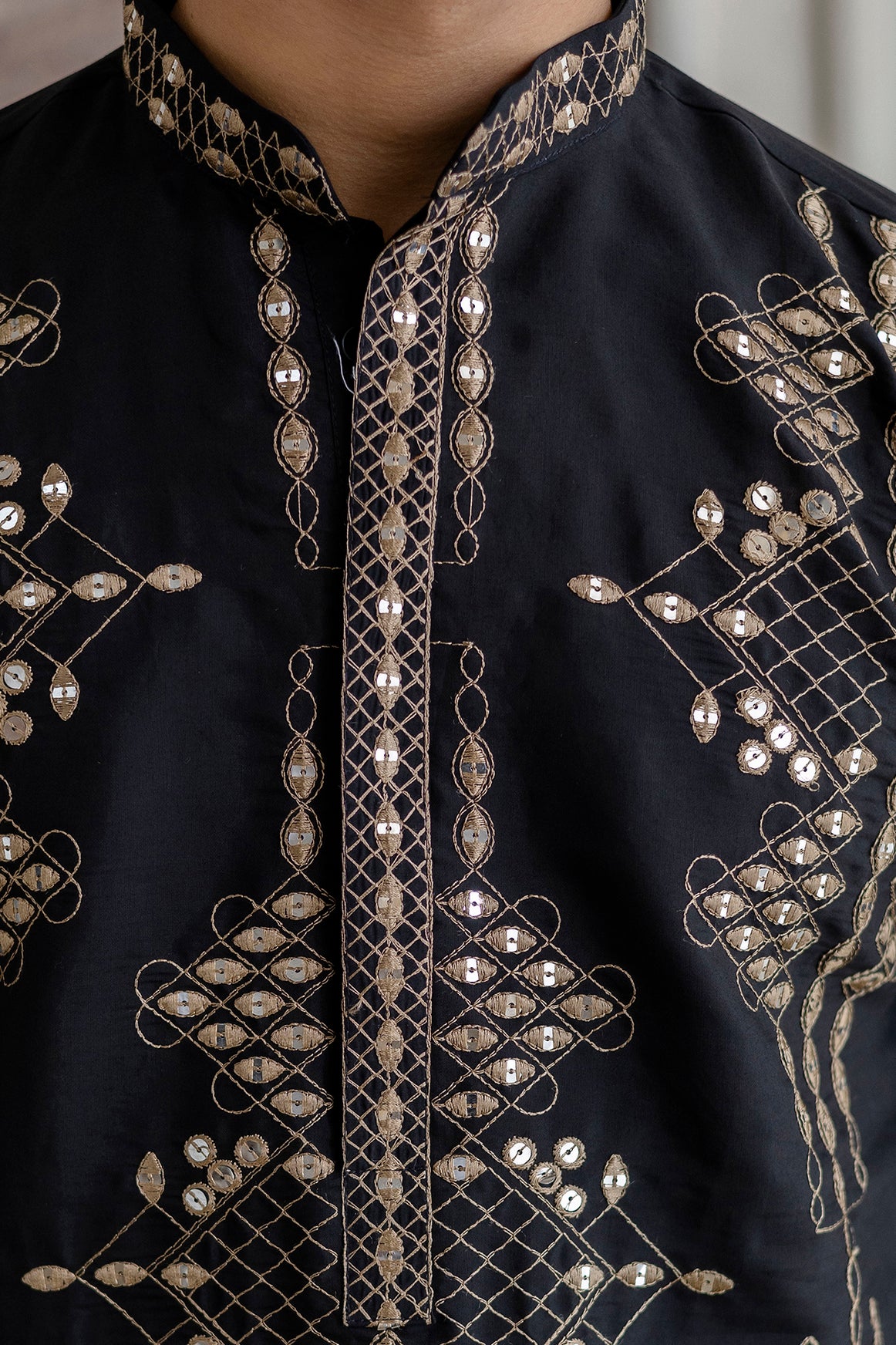 Embroidery Silk Kurta For Man with Dupatta