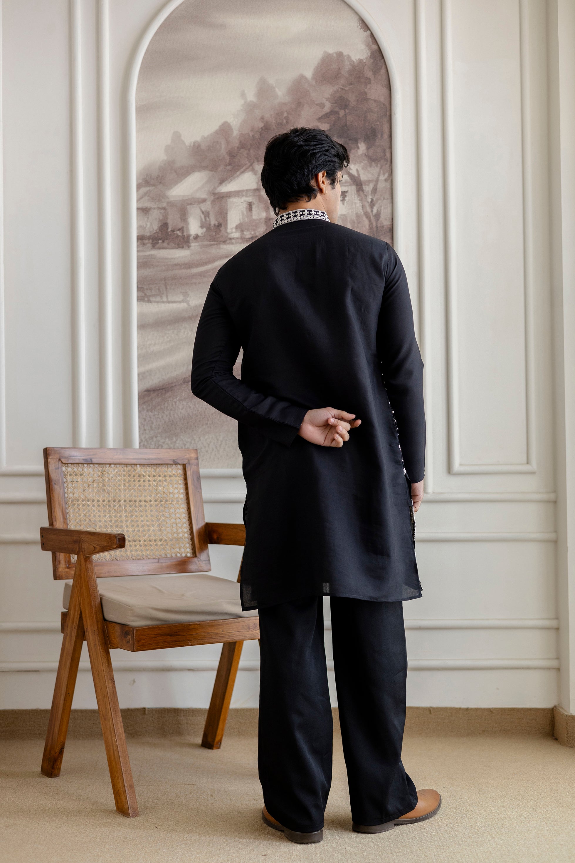 Embroidery Silk Kurta For Man