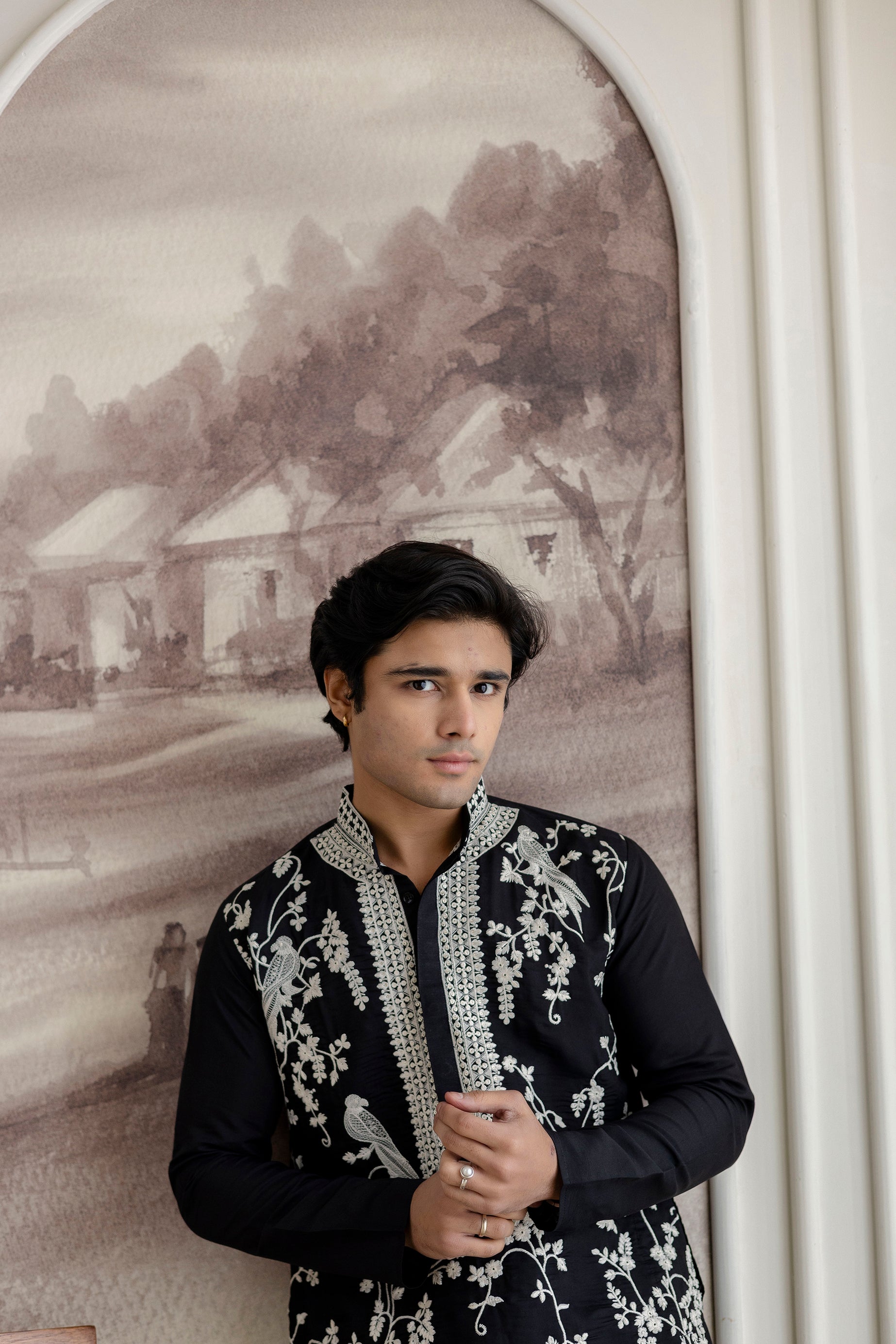 Embroidery Silk Kurta For Man