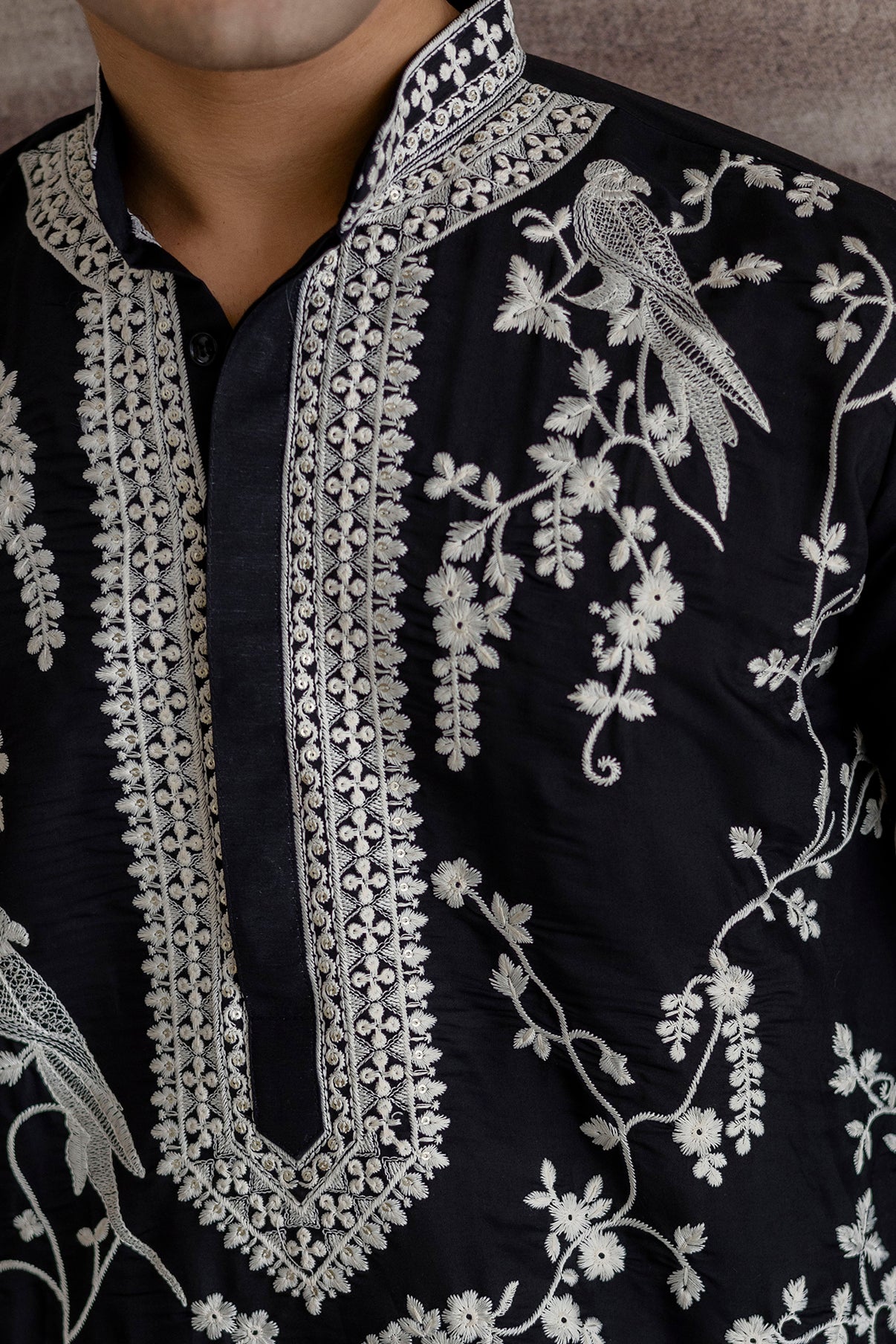 Embroidery Silk Kurta For Man