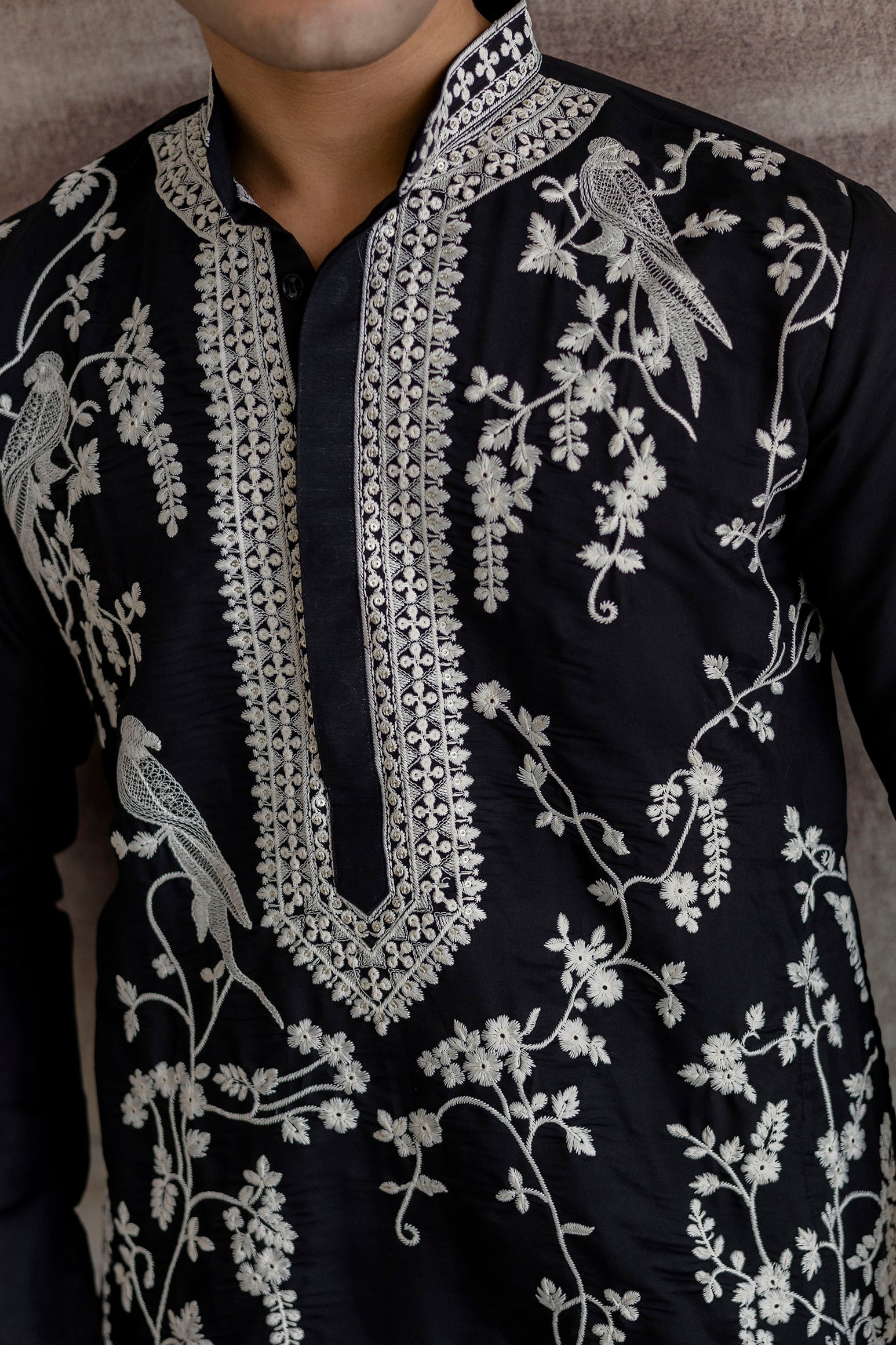 Embroidery Silk Kurta For Man