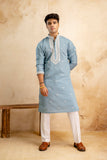 EMBROIDERED & SEQUIN KURTA WITH NECK