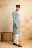 EMBROIDERED & SEQUIN KURTA WITH NECK