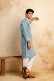EMBROIDERED & SEQUIN KURTA WITH NECK