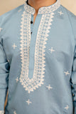 EMBROIDERED & SEQUIN KURTA WITH NECK