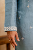 EMBROIDERED & SEQUIN KURTA WITH NECK