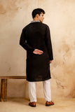 EMBROIDERED & SEQUIN KURTA WITH NECK