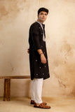 EMBROIDERED & SEQUIN KURTA WITH NECK