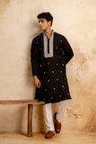 EMBROIDERED & SEQUIN KURTA WITH NECK